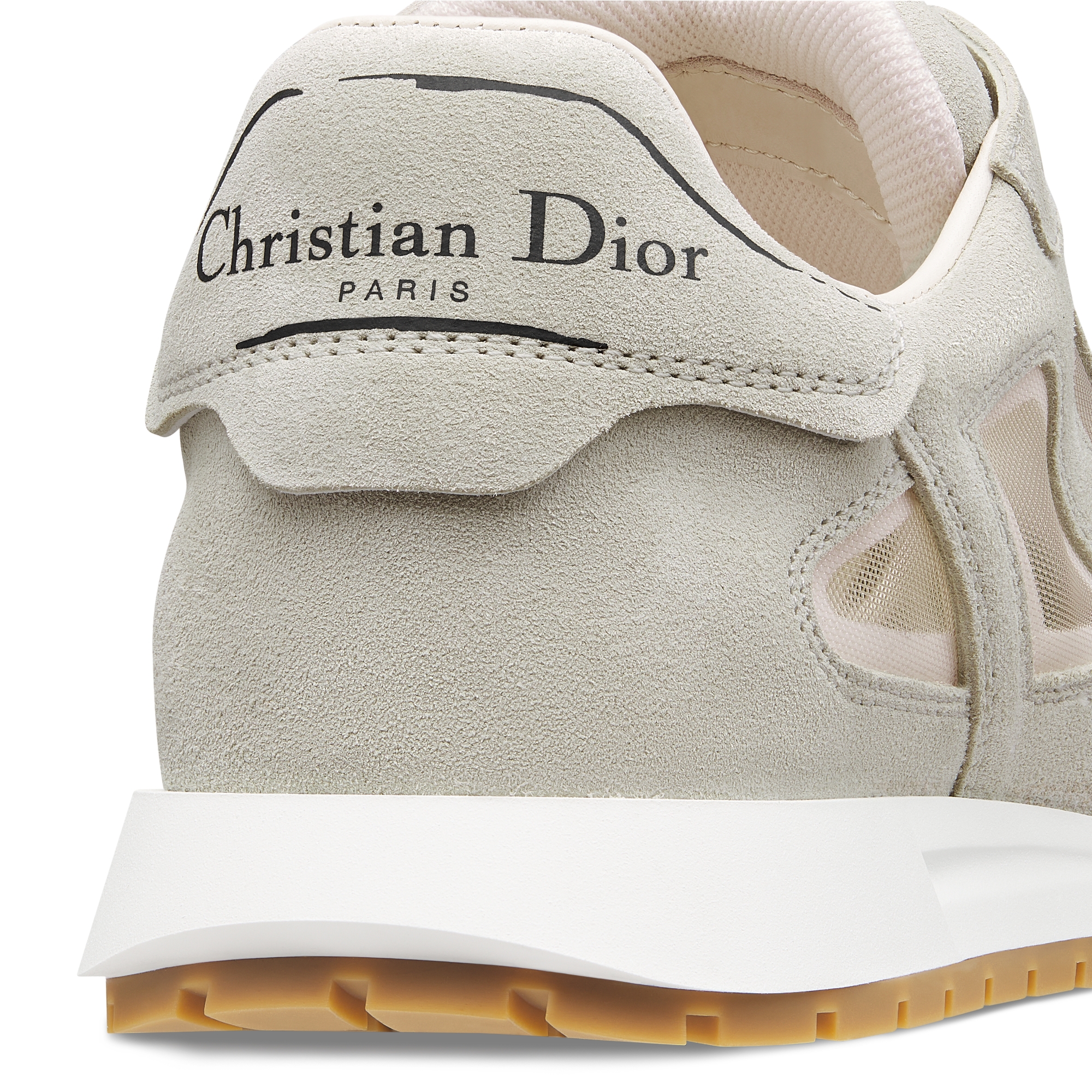 Dior Tech 运动鞋 白色绒面牛皮革和透明网面 E09