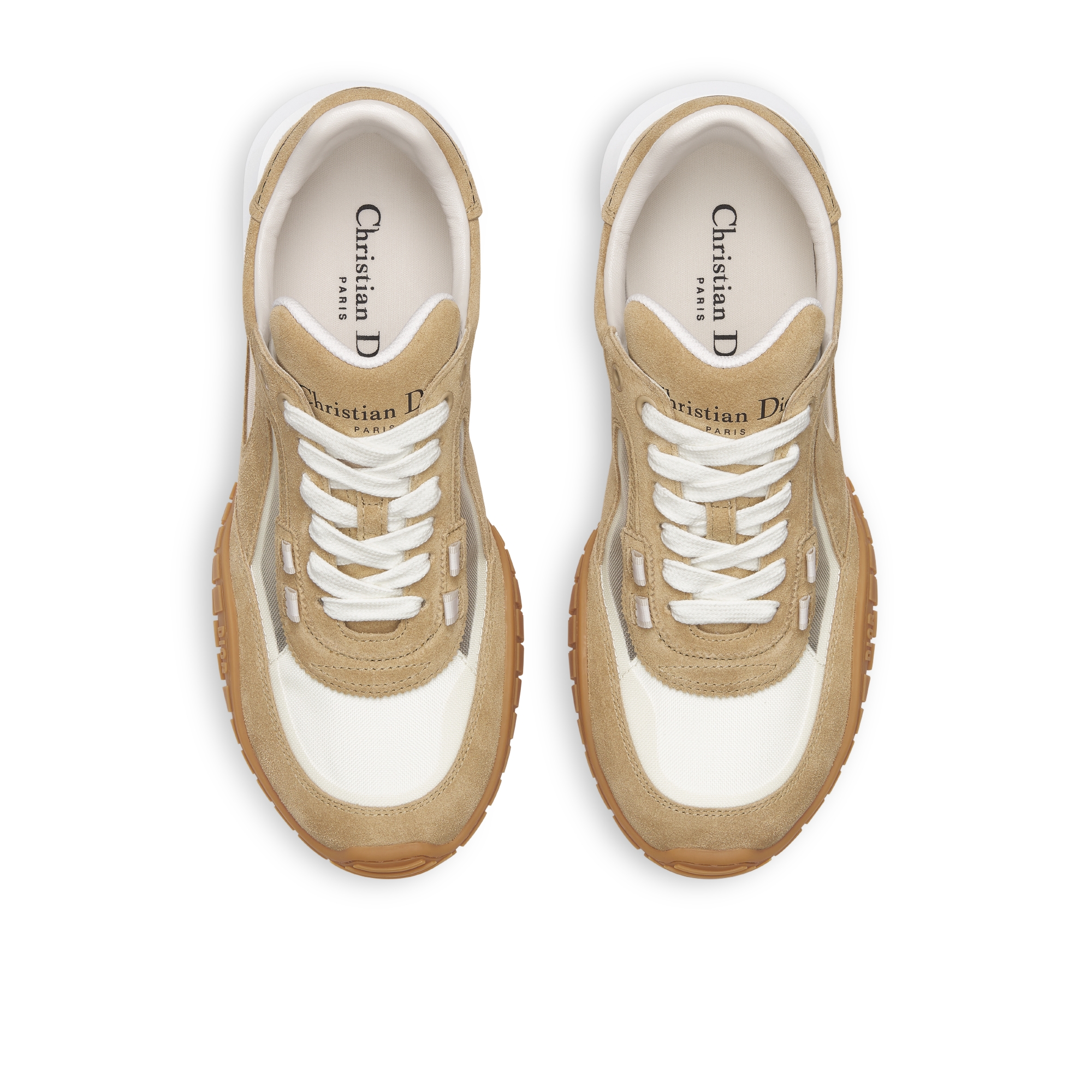 Dior Tech 运动鞋 绳米色绒面牛皮革和透明网面 E06