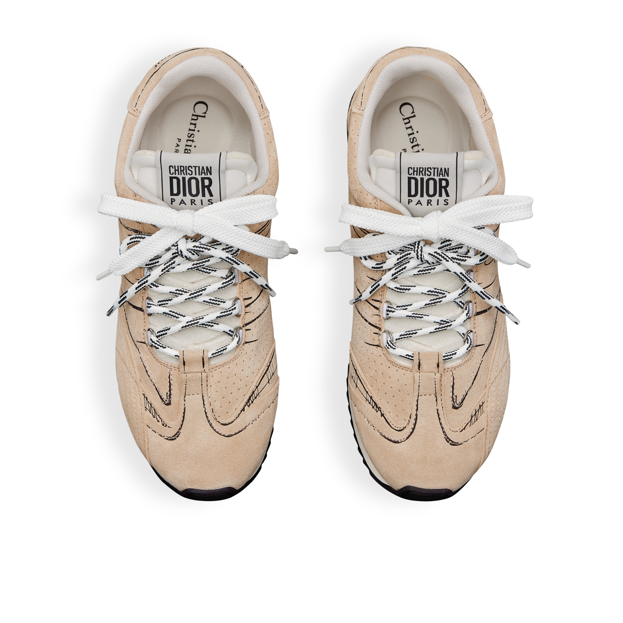 D-Sketch 运动鞋 裸粉色绒面牛皮革 E06