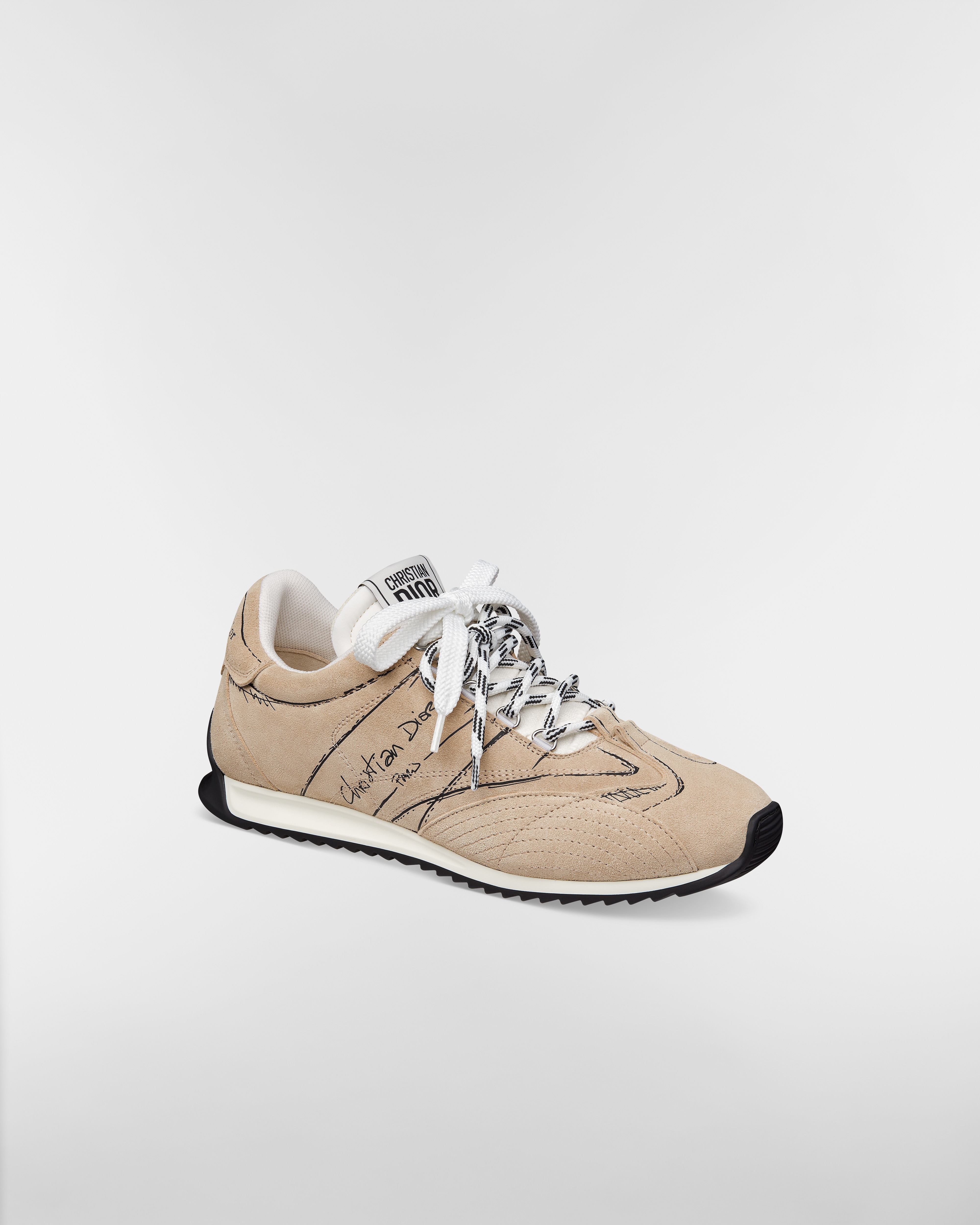 D-Sketch 运动鞋 裸粉色绒面牛皮革 E03