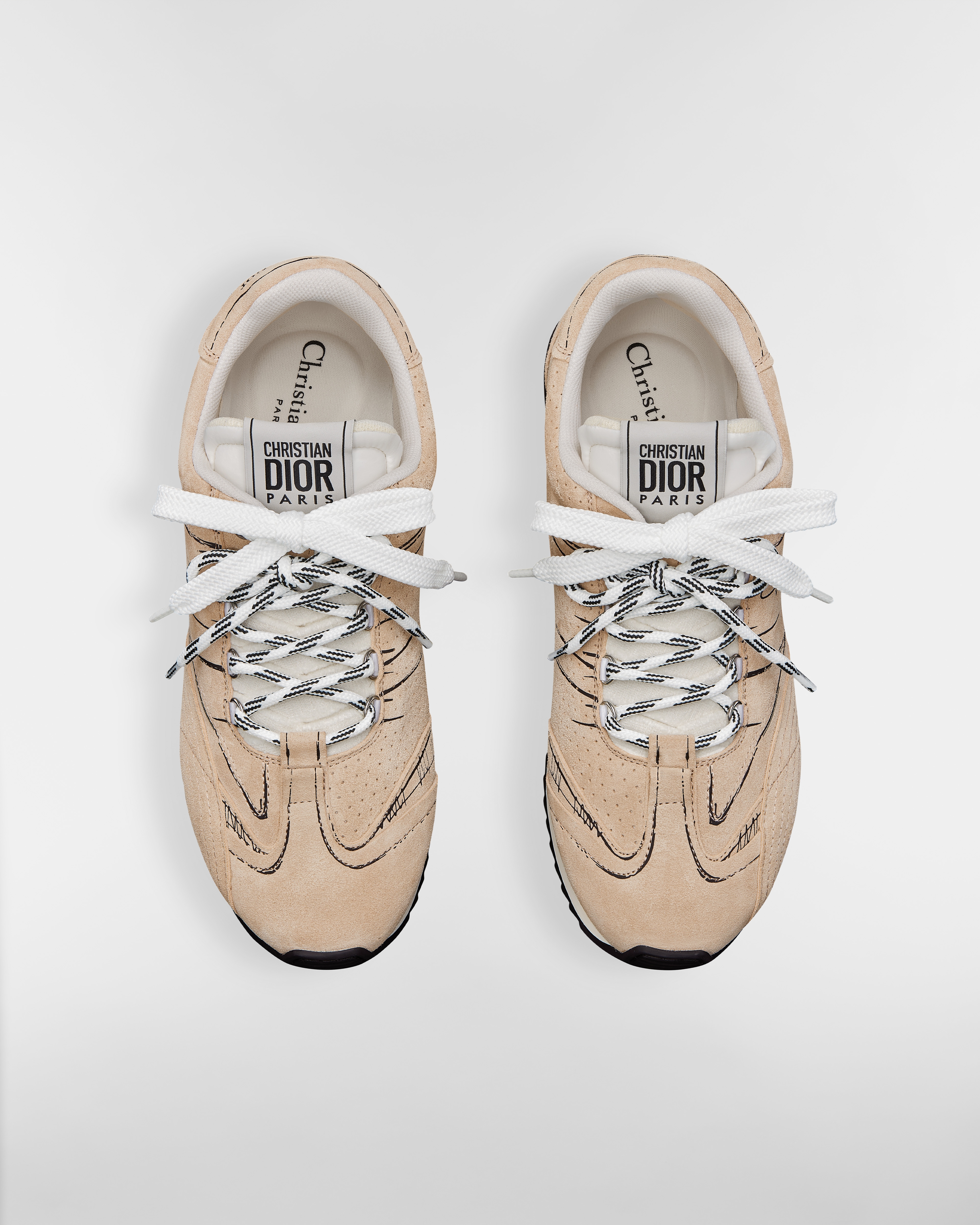 D-Sketch 运动鞋 裸粉色绒面牛皮革 E06