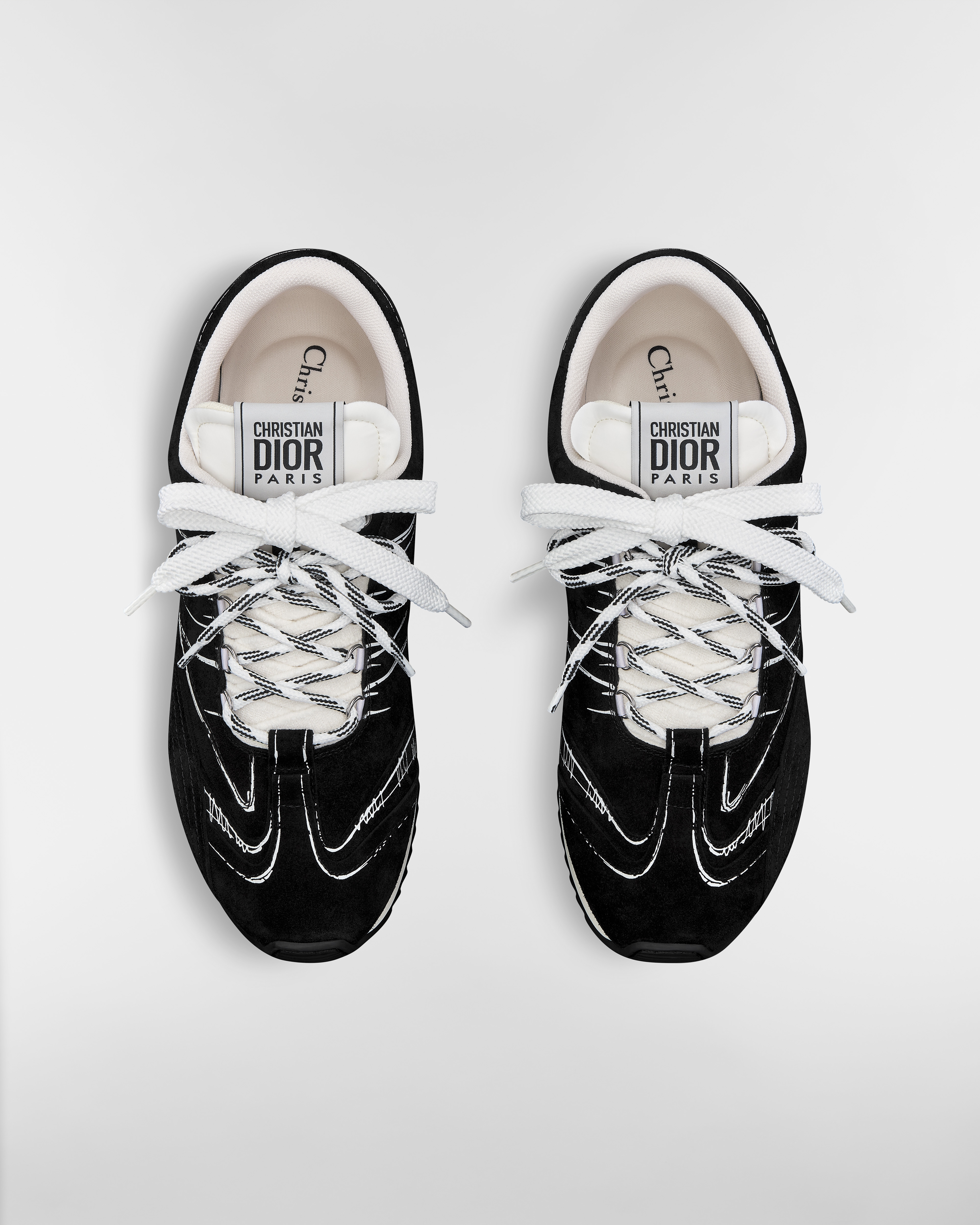 D-Sketch 运动鞋 黑色绒面牛皮革 E06