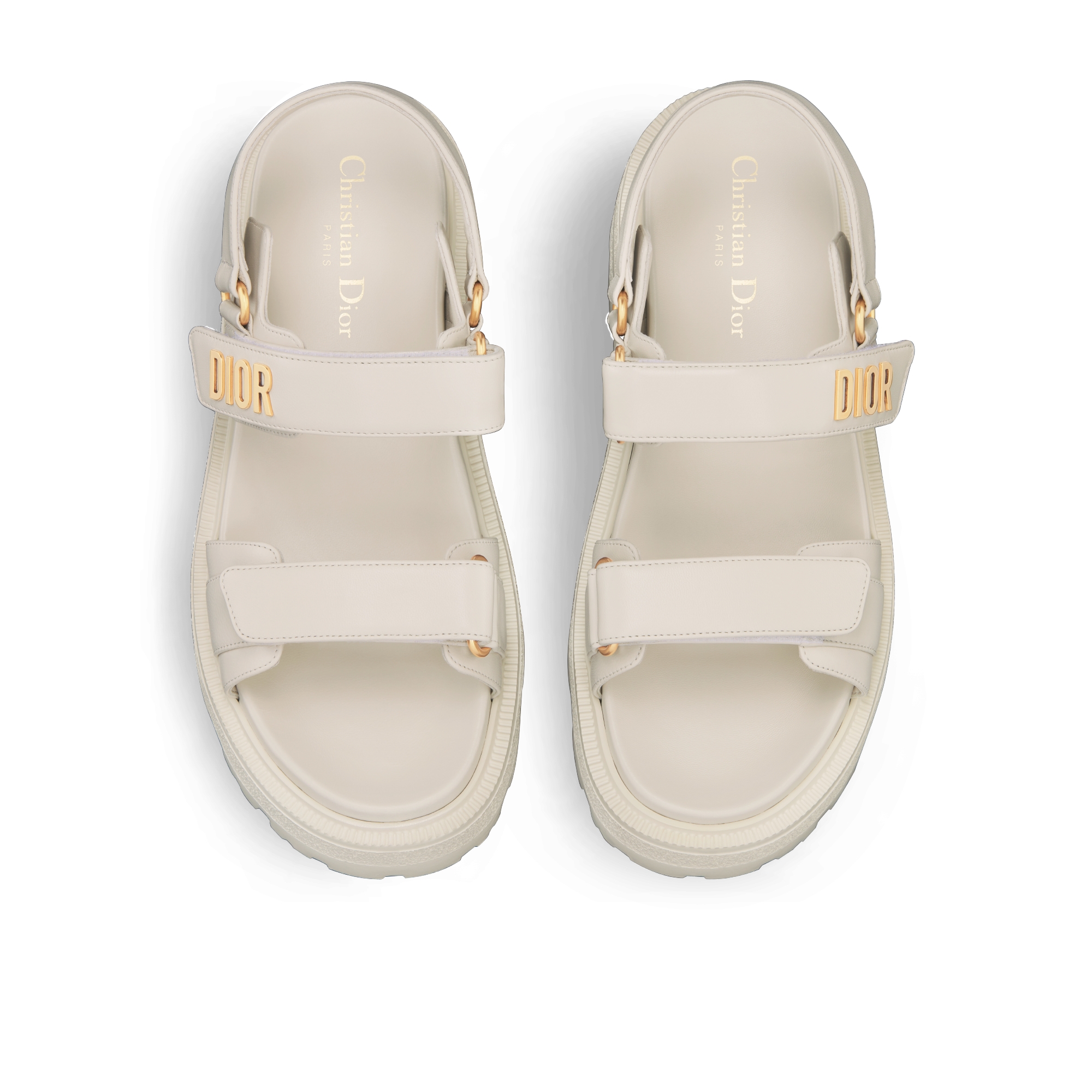 Dioract 厚底凉鞋 白色羊皮革 E06