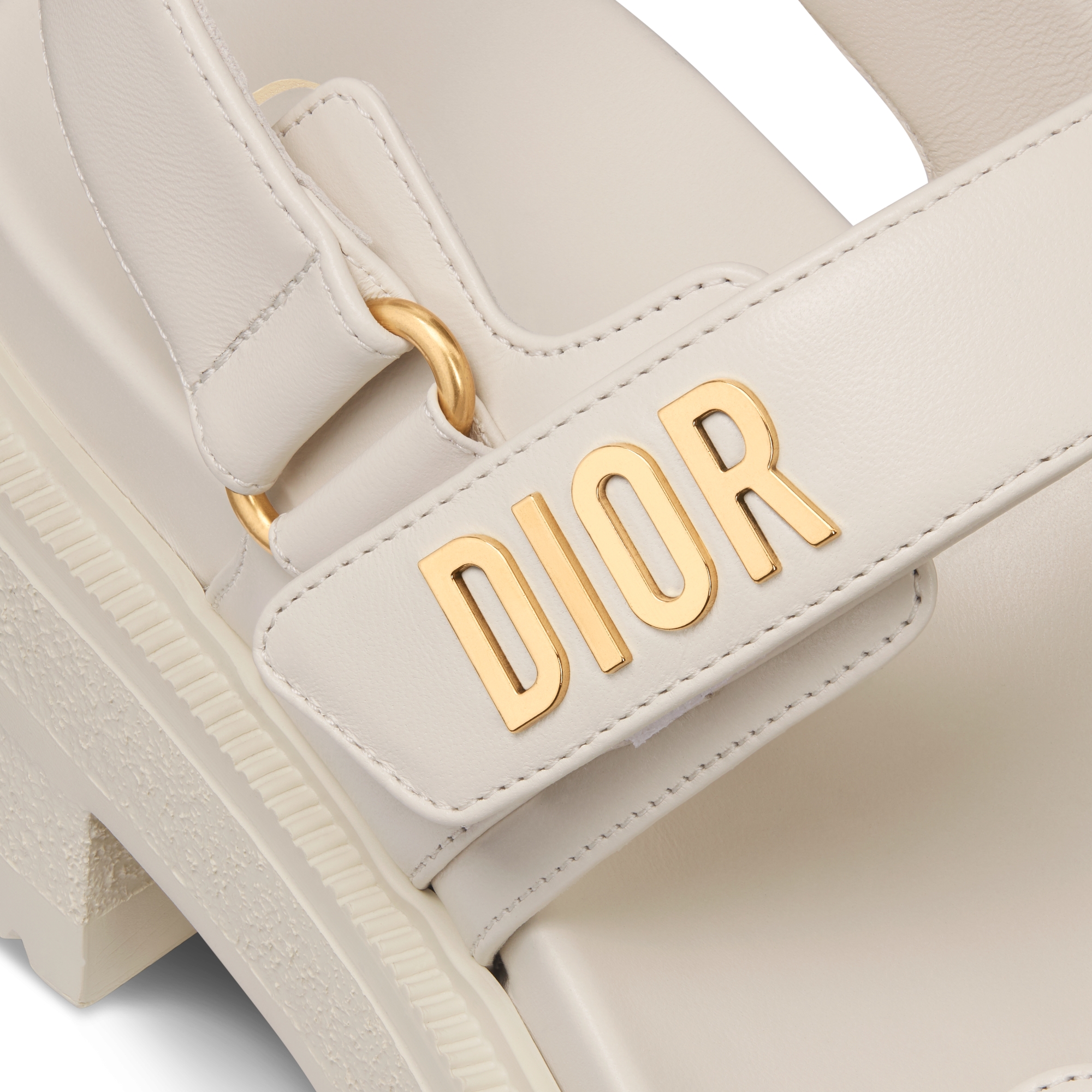 Dioract 厚底凉鞋 白色羊皮革 E09