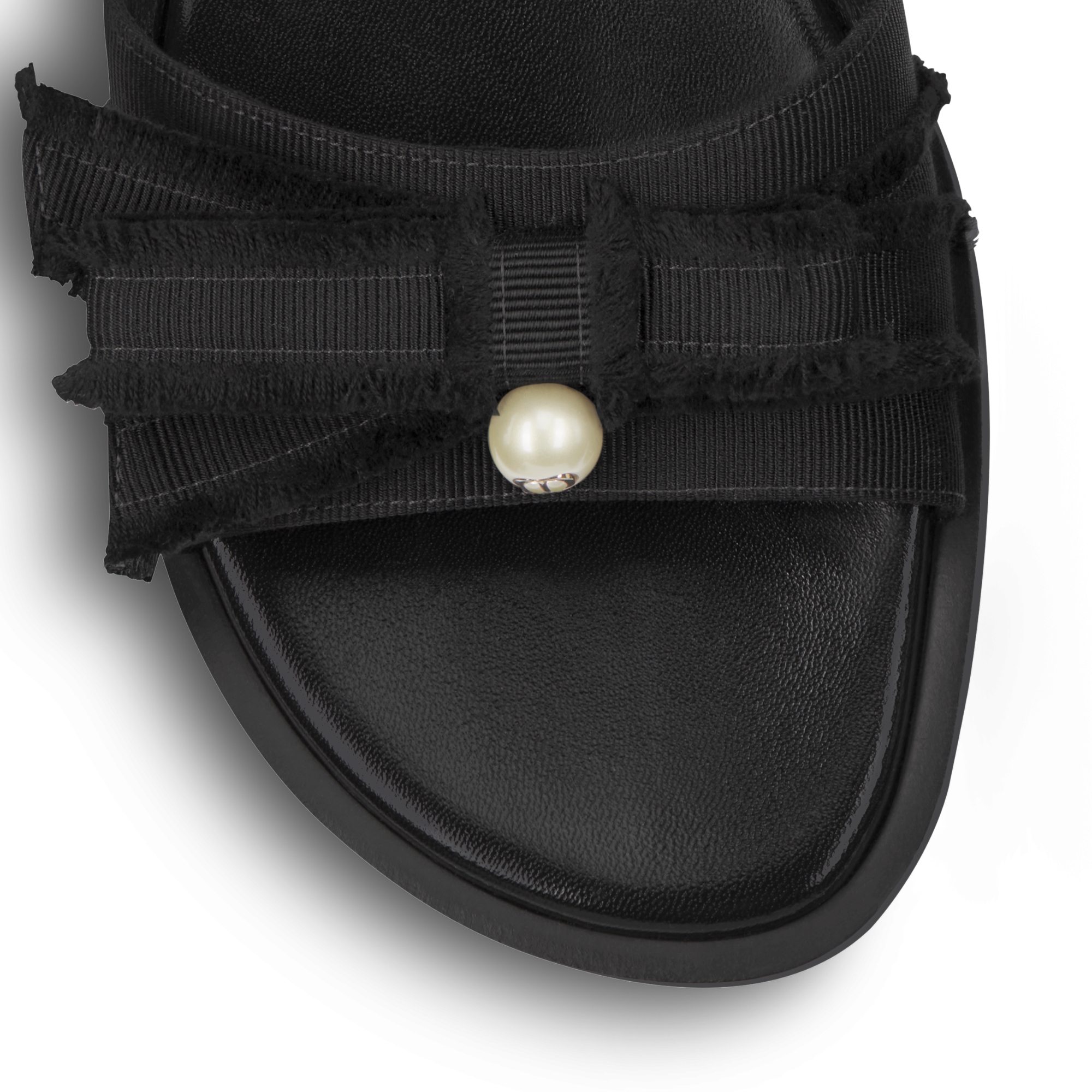 Adiorable 凉拖 黑色流苏罗缎 E09