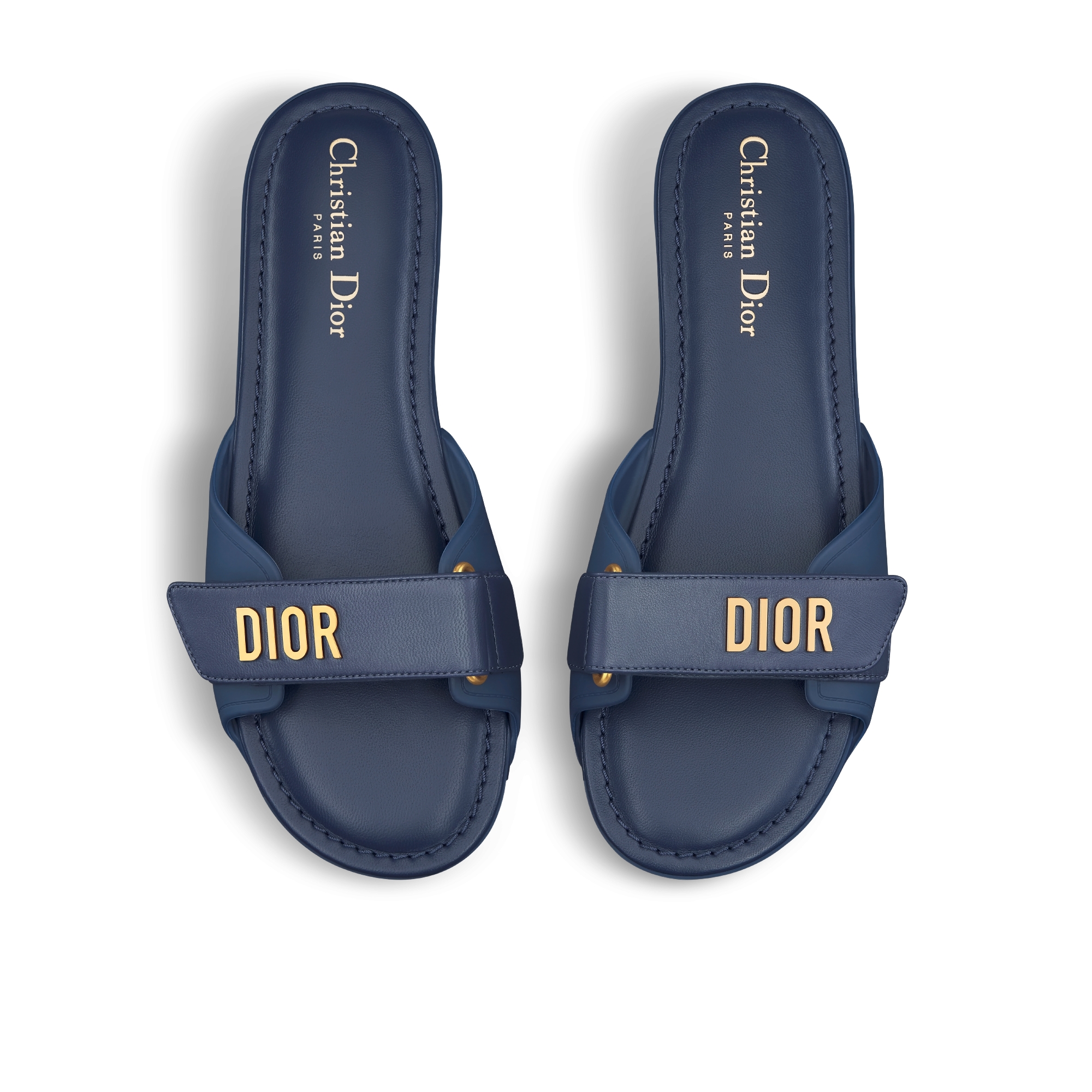 Dioriviera Dioract 凉拖 深蓝色羊皮革和橡胶 E06