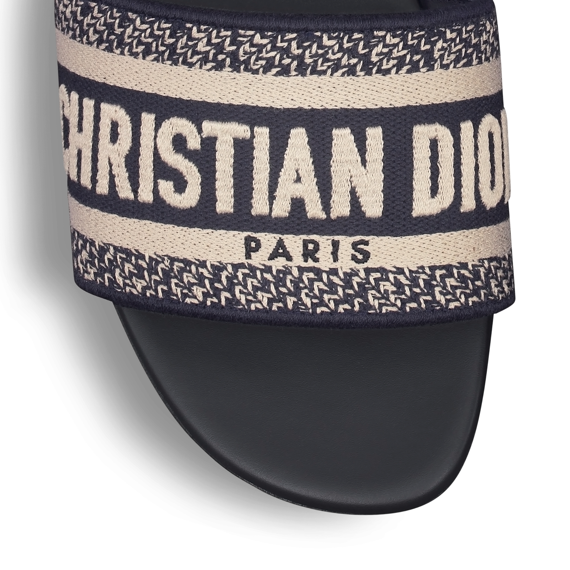 Dway 棉质凉拖 深蓝色棉质刺绣面料 E09