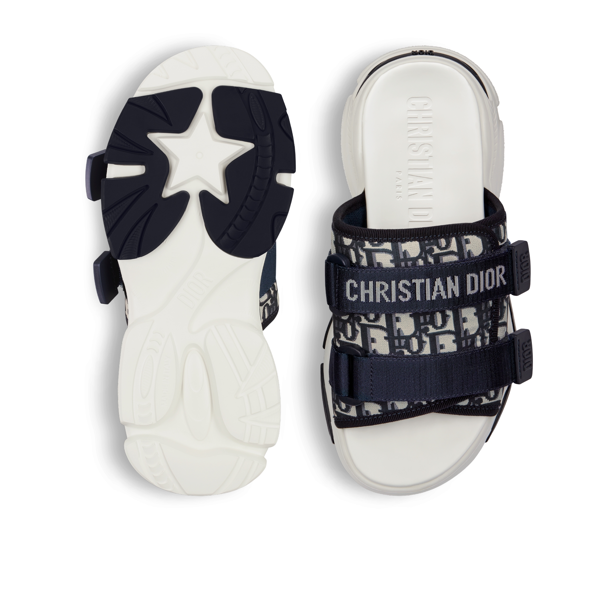 D-Wander 凉拖 深蓝色科技面料 Oblique 印花 E07