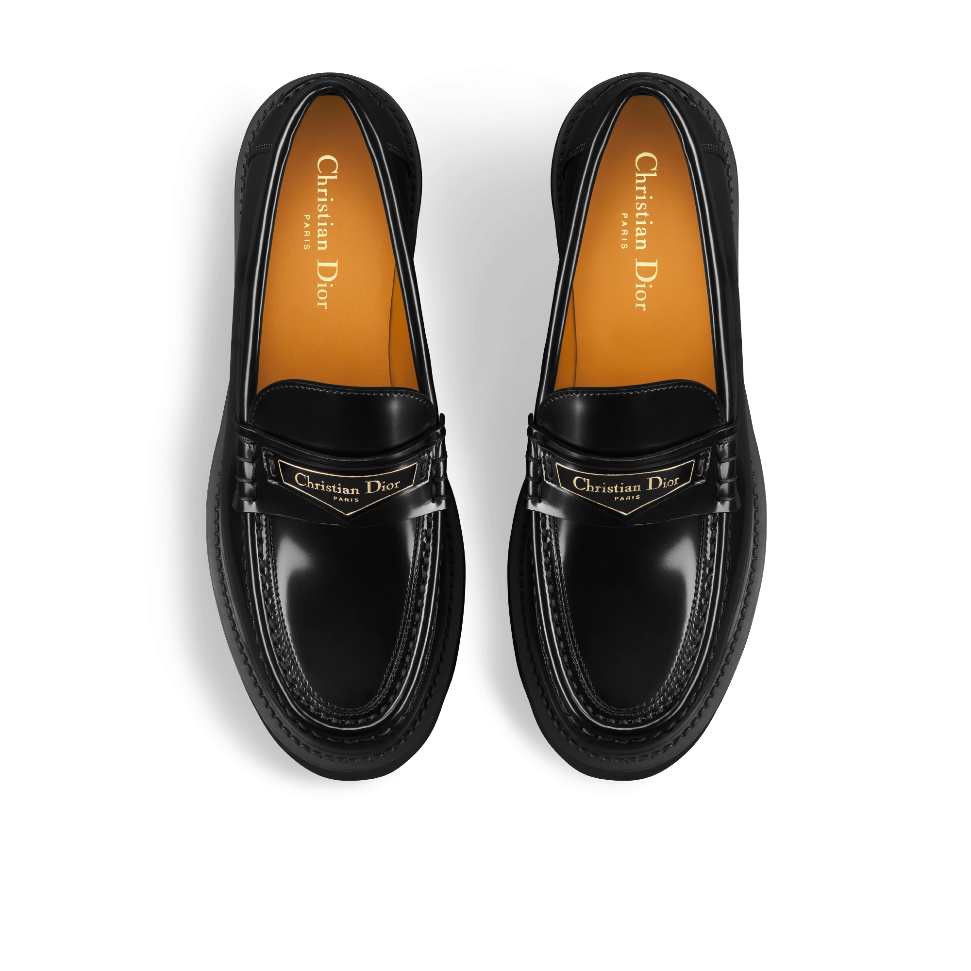 Dior Boy 厚底乐福鞋 黑色光面牛皮革 E06