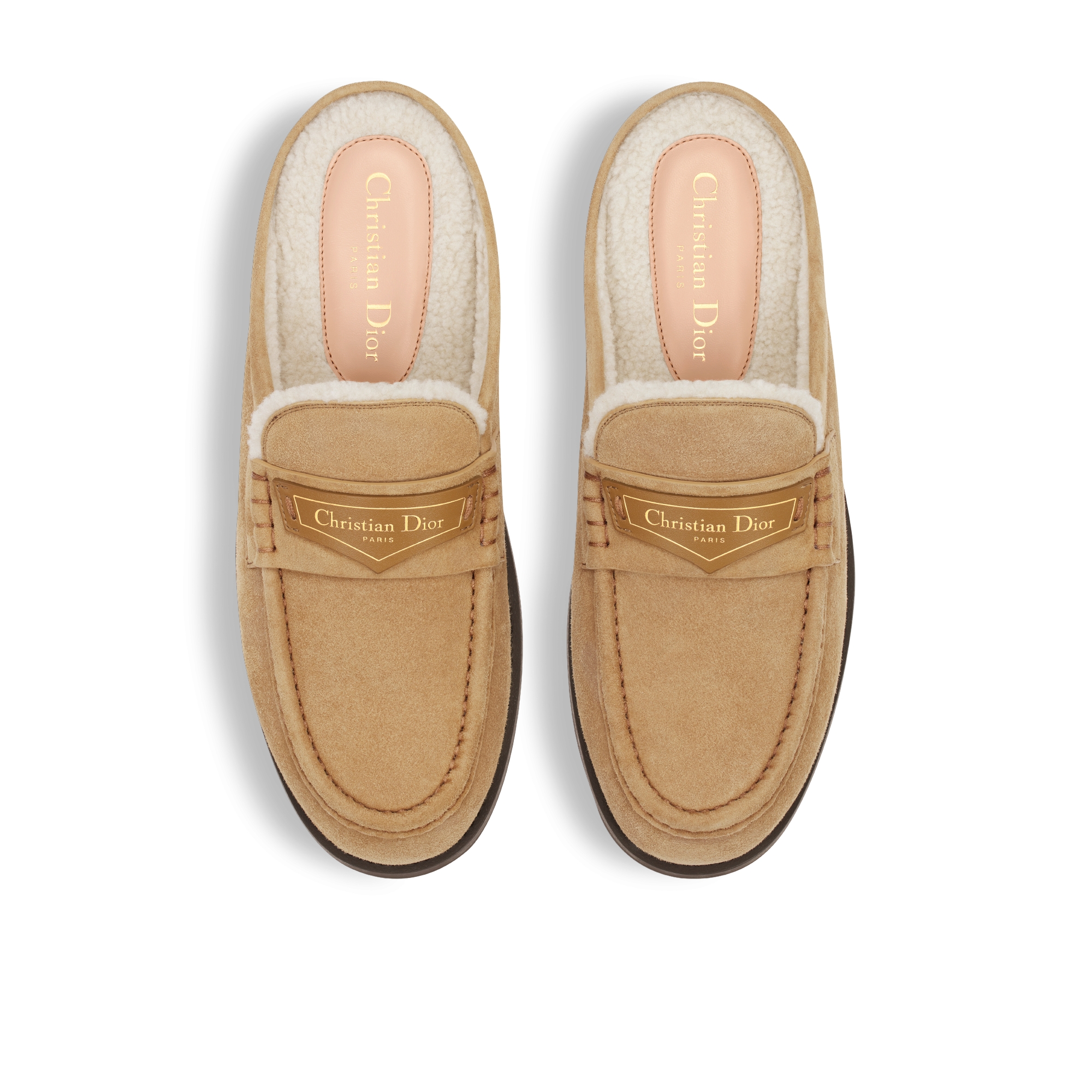 Dior Boy 穆勒鞋 米色绒面羊皮革 E06