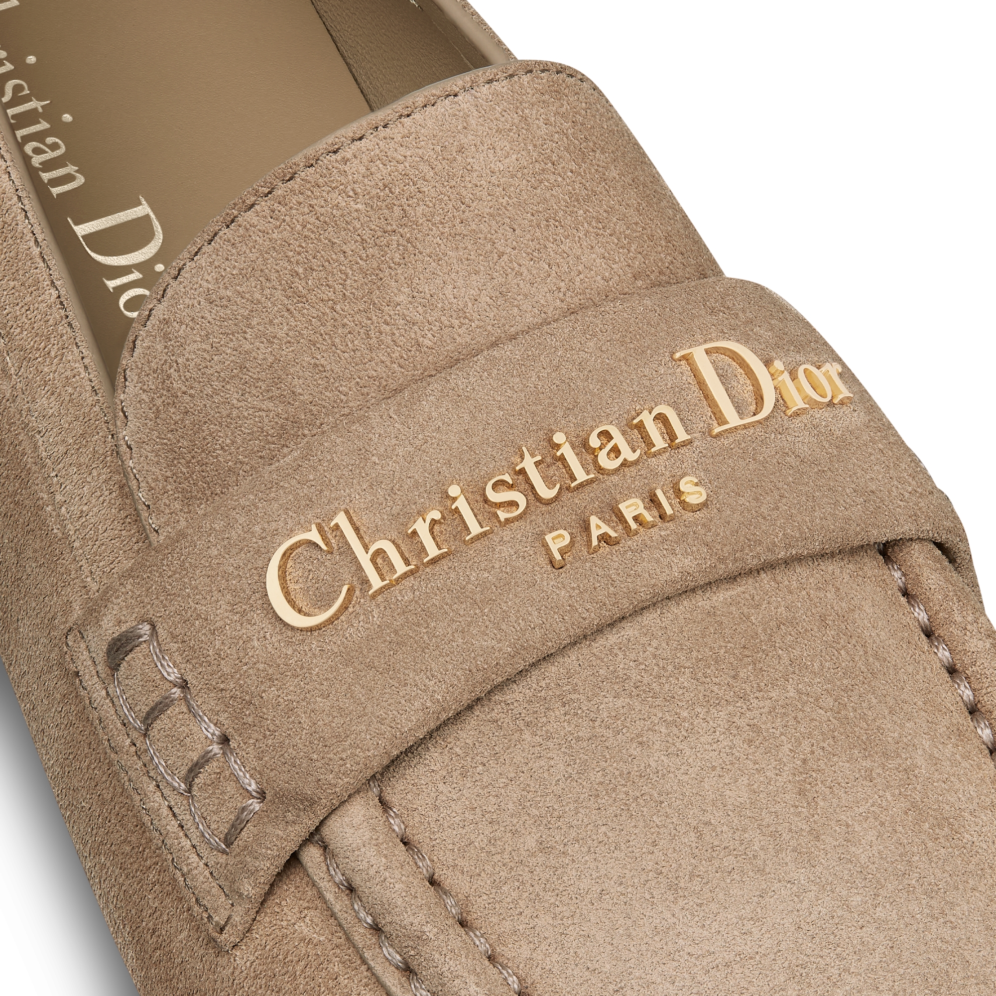 Dior Boy 乐福鞋 绳米色绒面牛皮革 E09