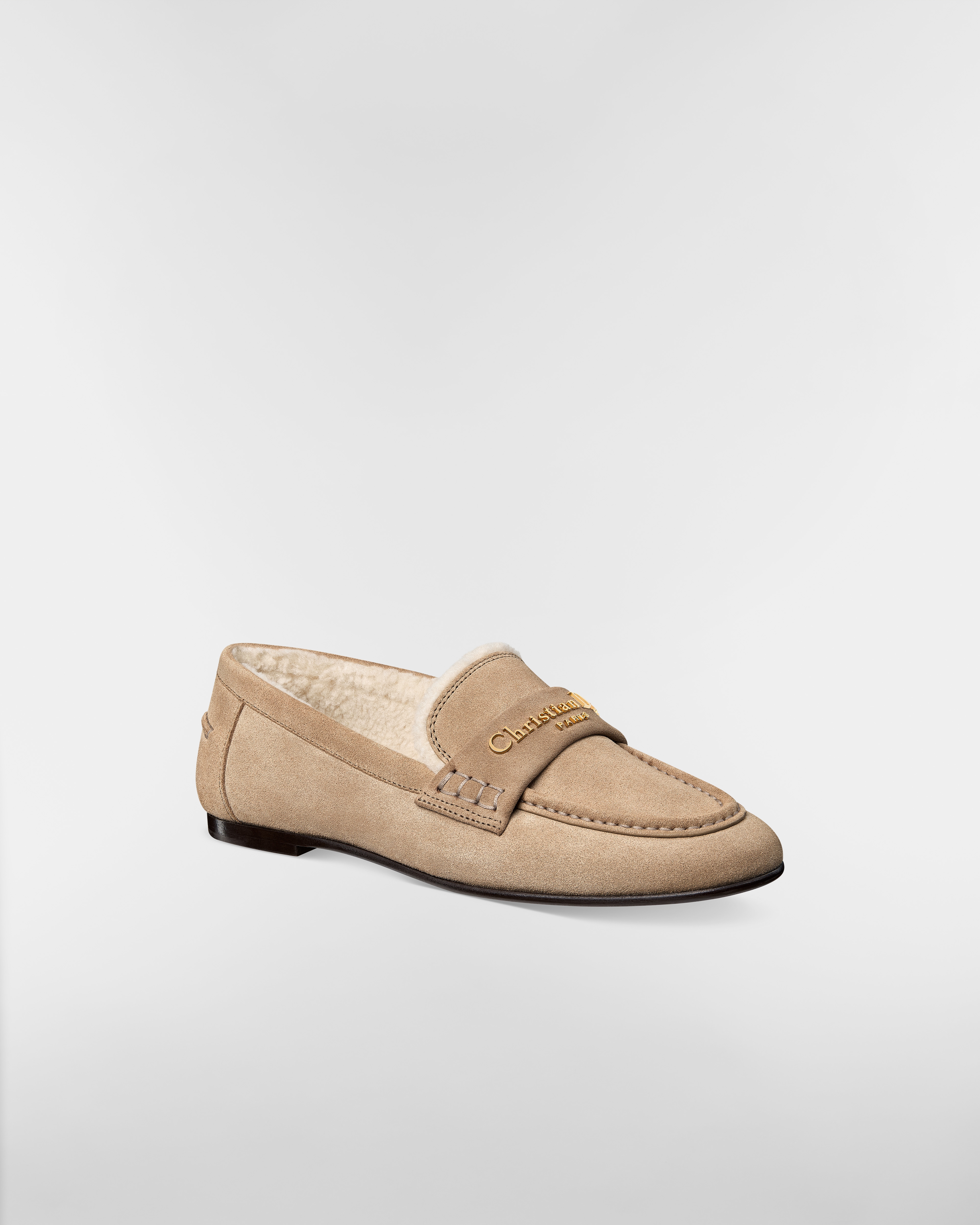 DiorAlps Dior Boy 乐福鞋 绳米色绒面牛皮革 E03