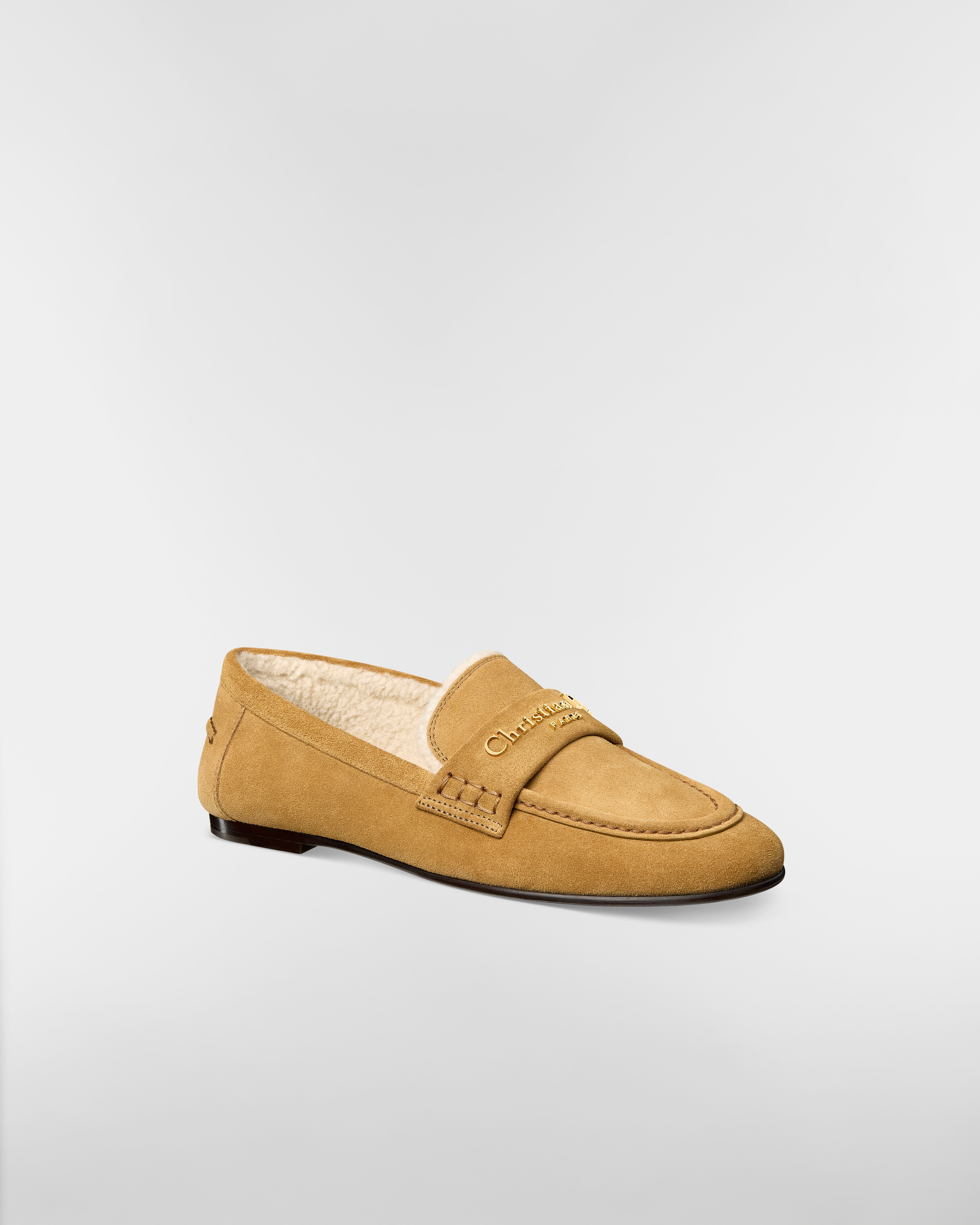 DiorAlps Dior Boy 乐福鞋 驼色绒面牛皮革 E03