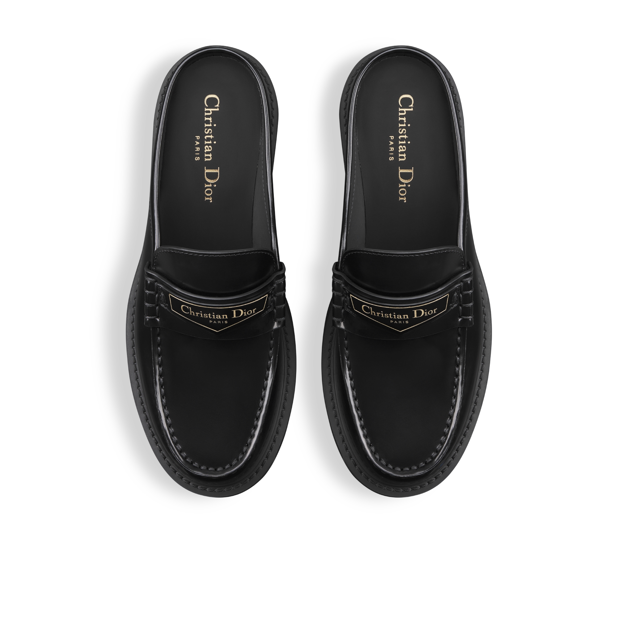 Dior Boy 穆勒鞋 黑色光面牛皮革 E06