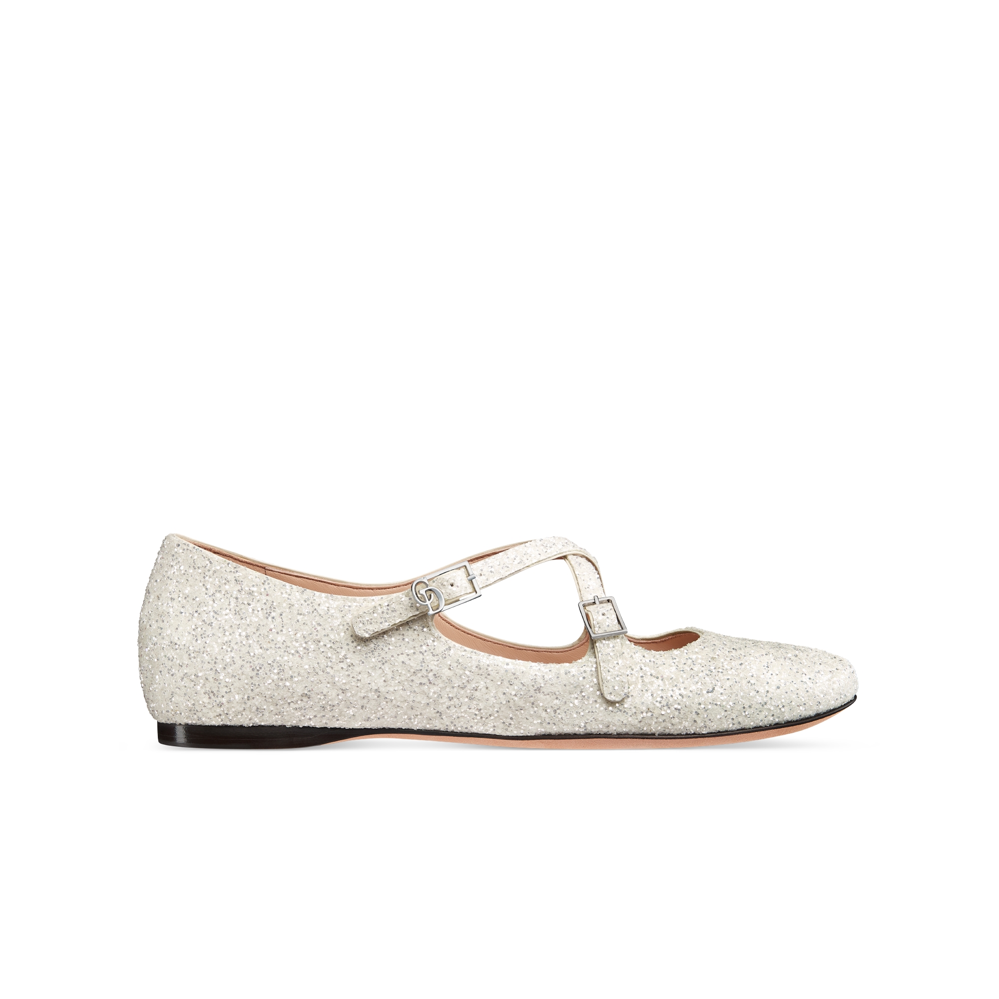 Very Dior 芭蕾鞋 白色亮片装饰 E02