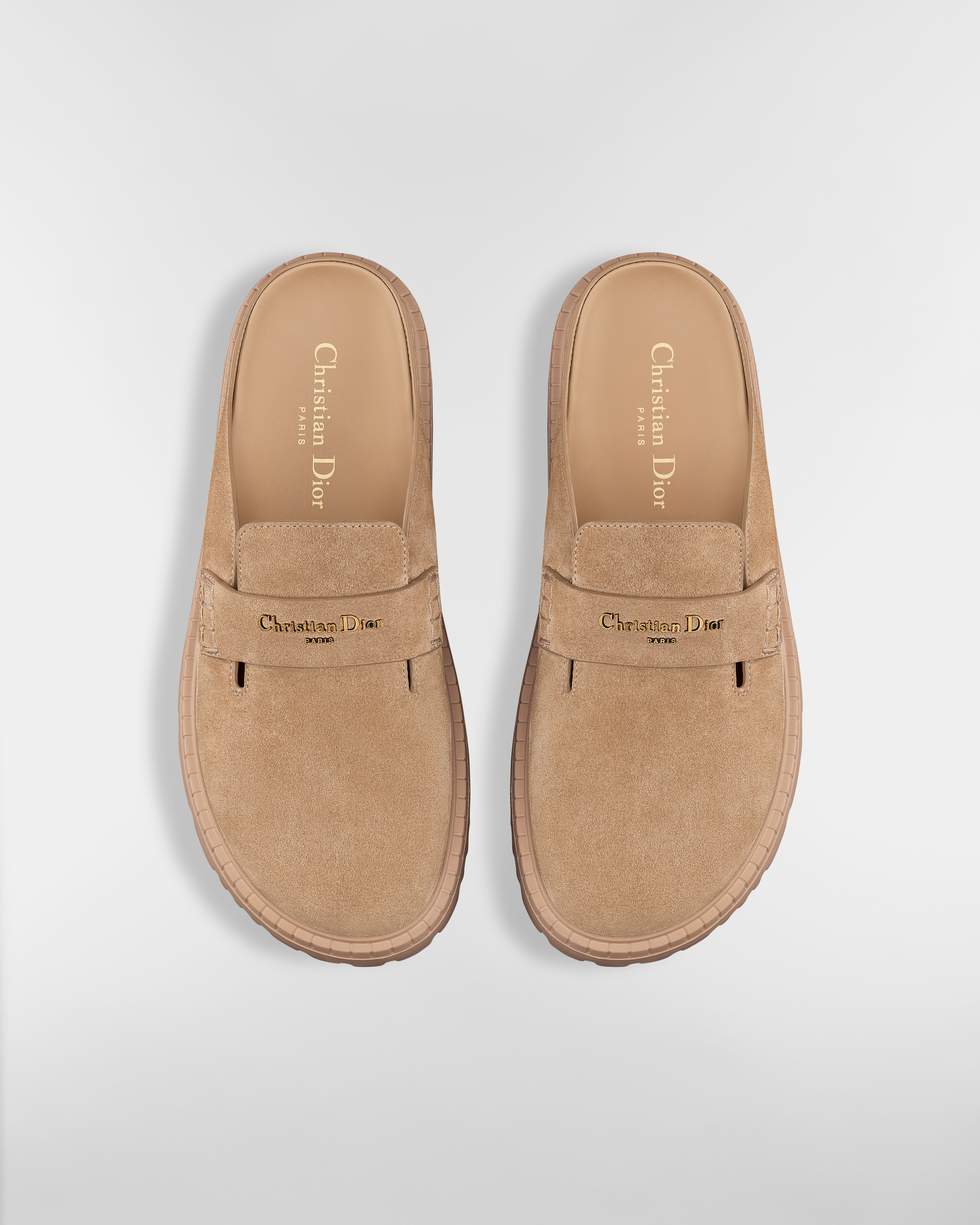 Dior Boy 穆勒鞋 绳米色绒面牛皮革 E06