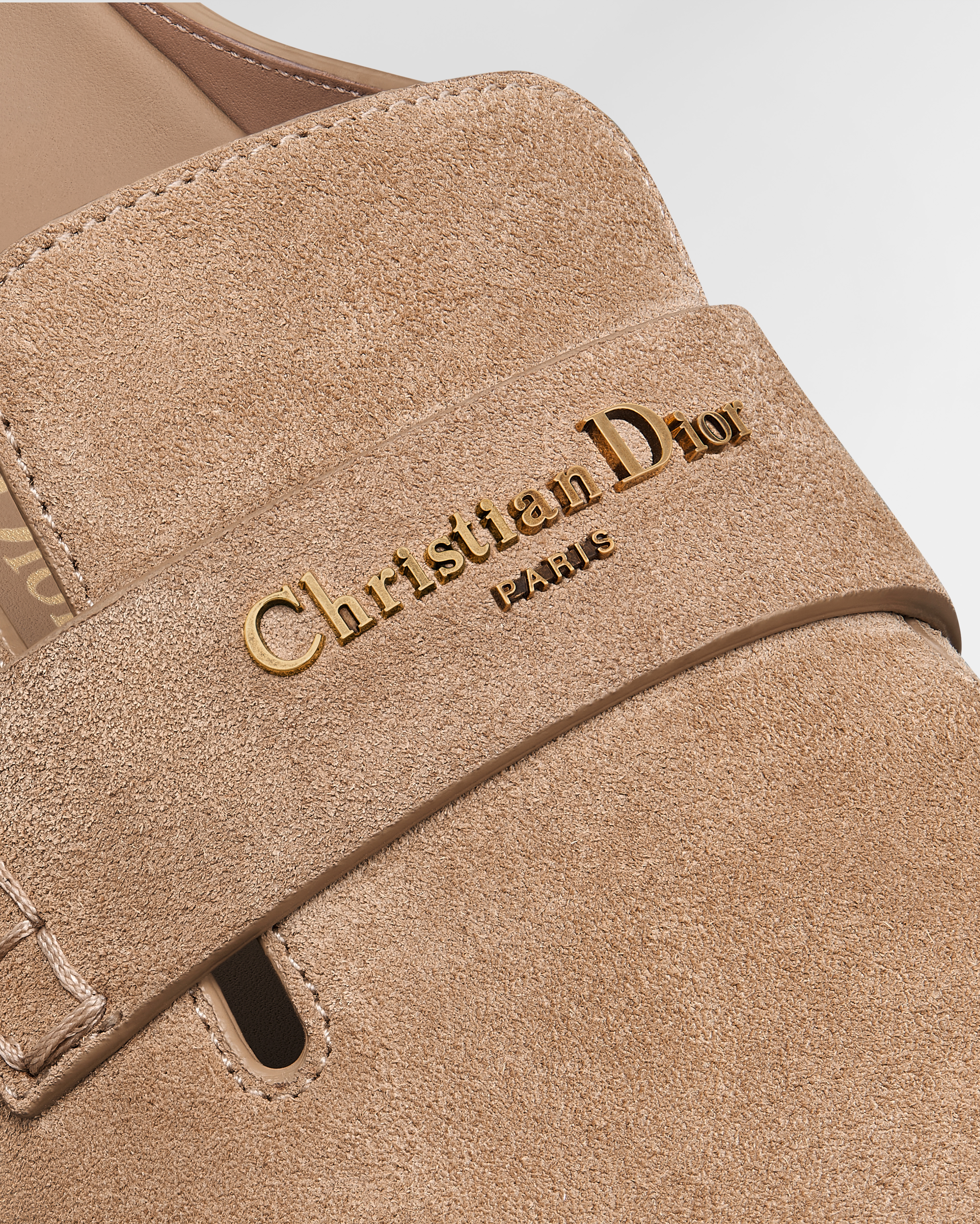 Dior Boy 穆勒鞋 绳米色绒面牛皮革 E09