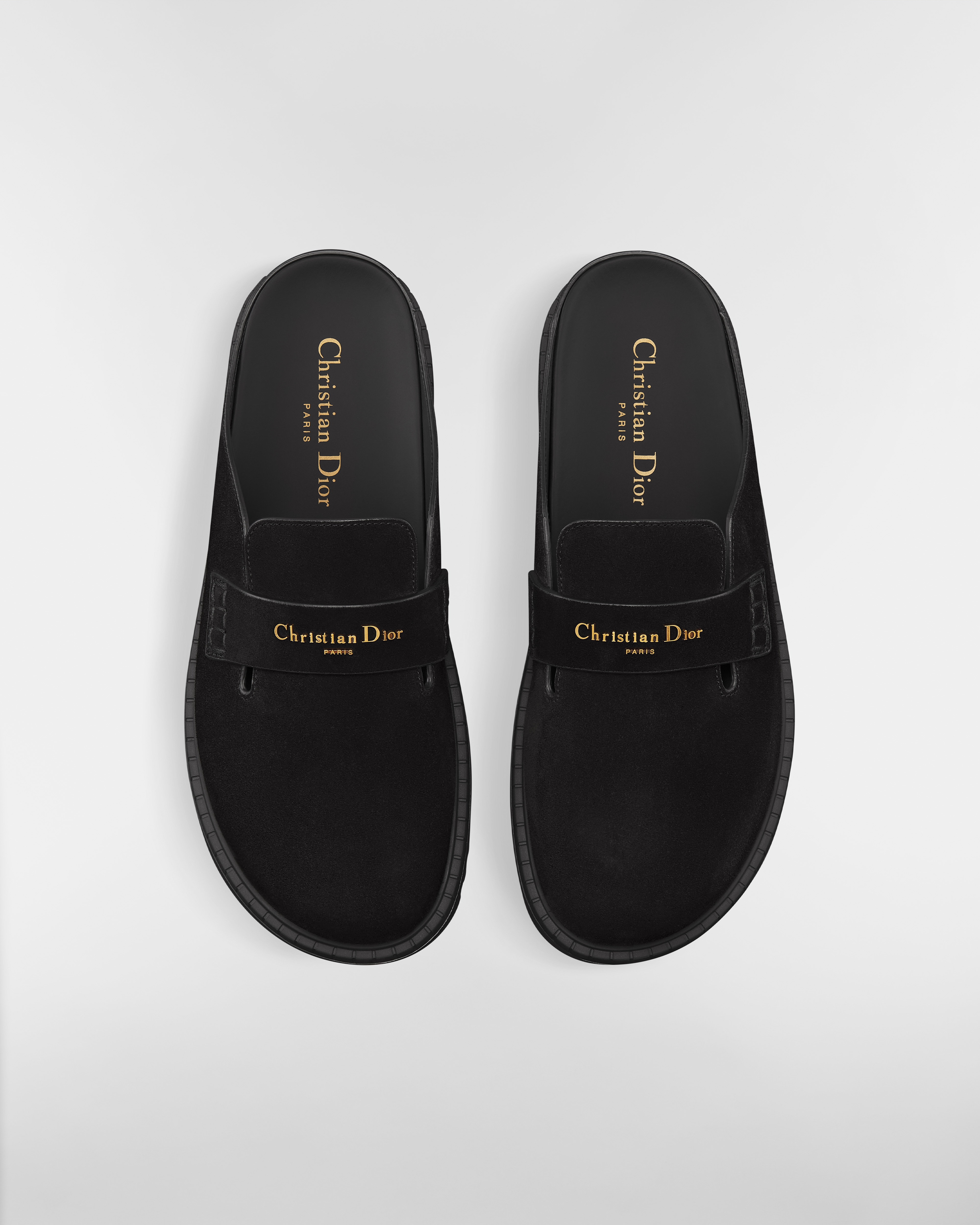 Dior Boy 穆勒鞋 黑色绒面牛皮革 E06