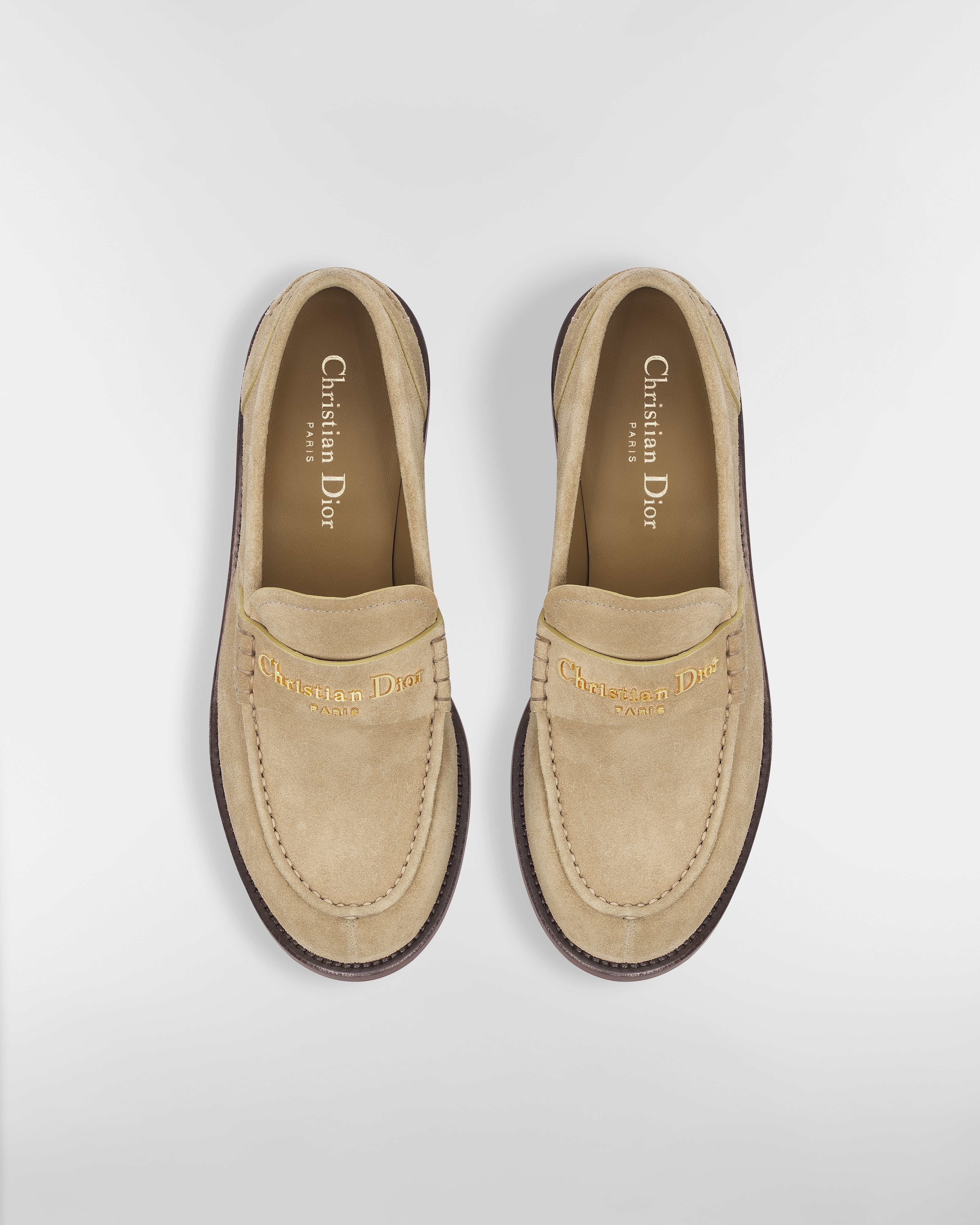 Dior Boy 乐福鞋 绳米色绒面牛皮革 E06