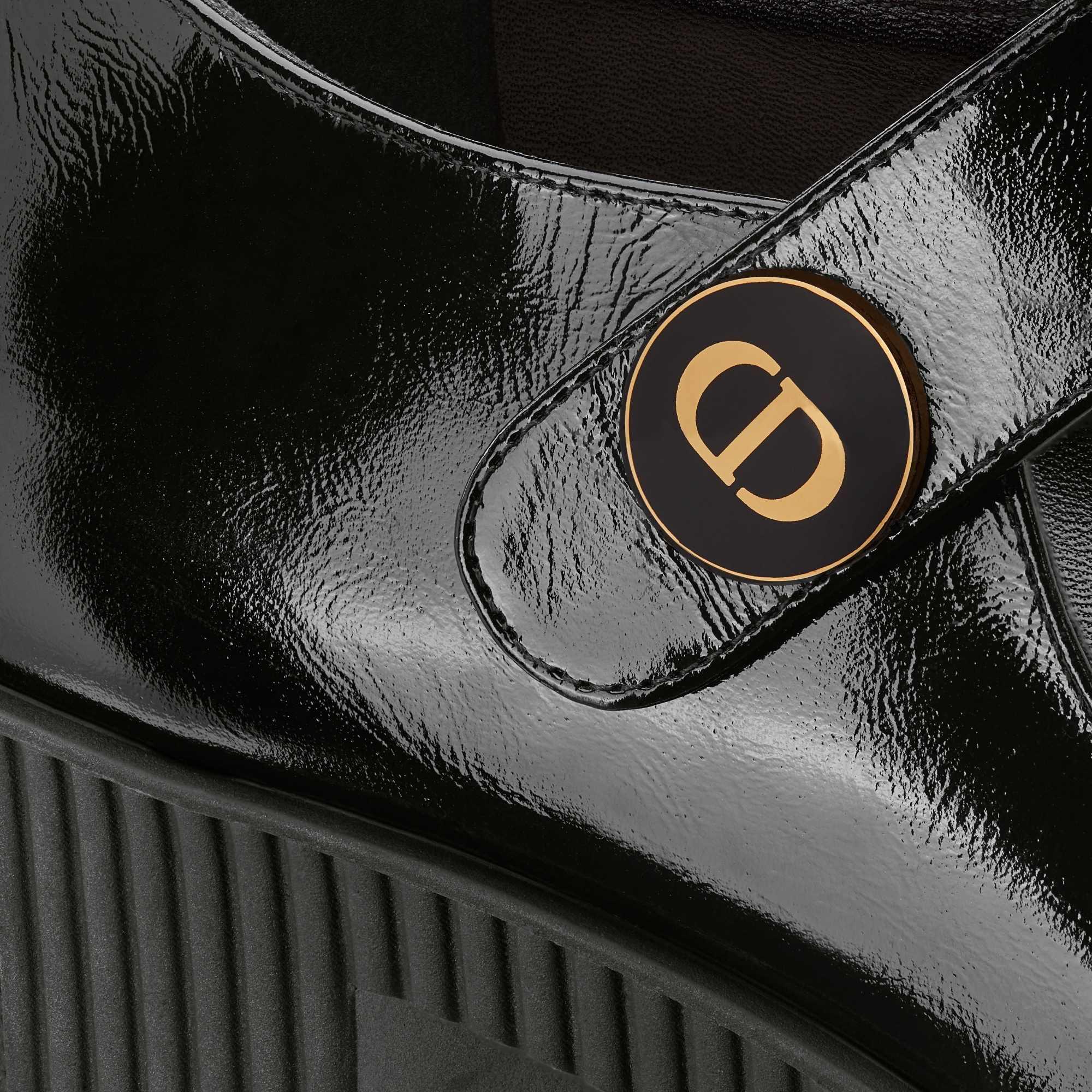 D-Doll 高跟鞋 黑色光泽牛皮革 E09