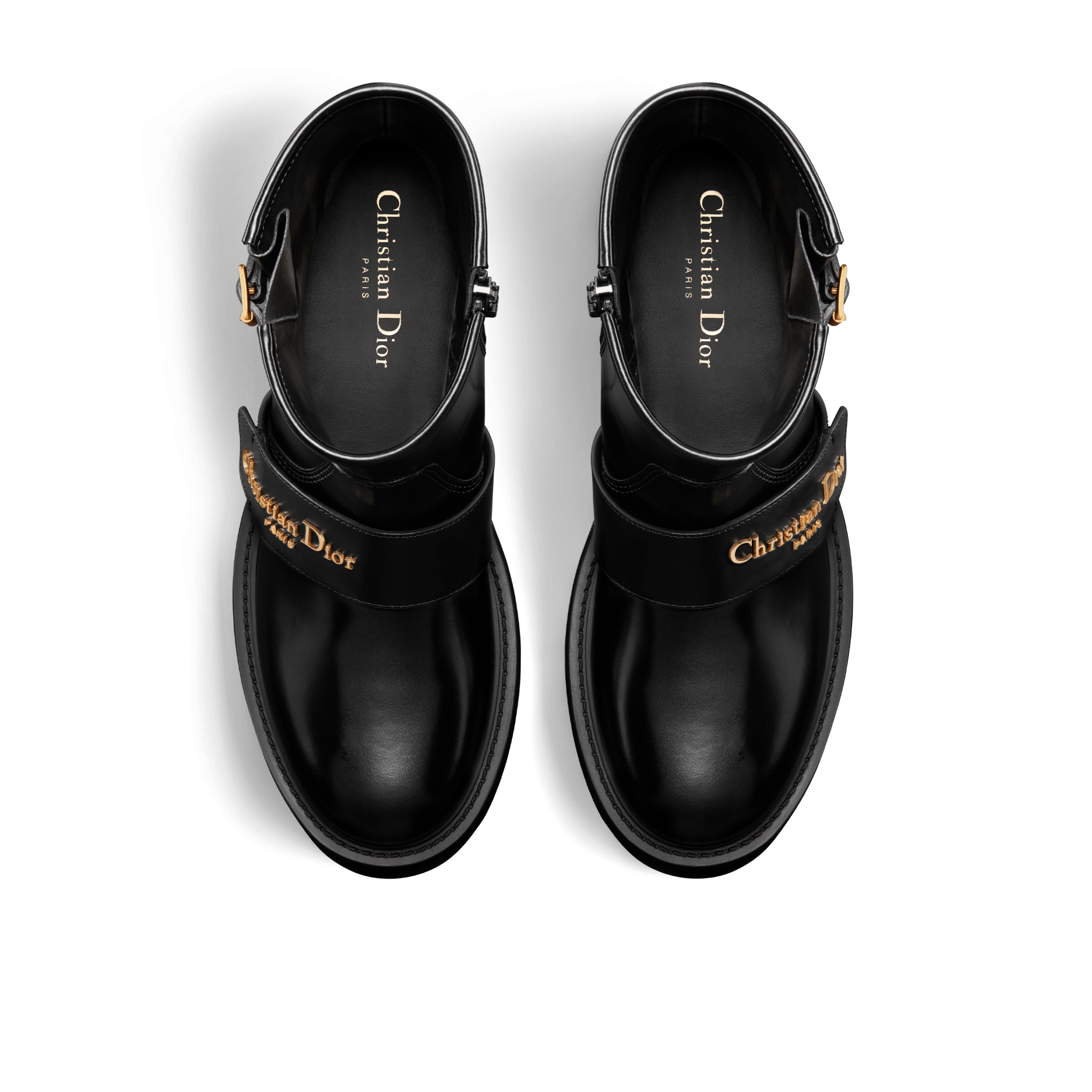 D-Quest 及踝靴 黑色牛皮革 E06