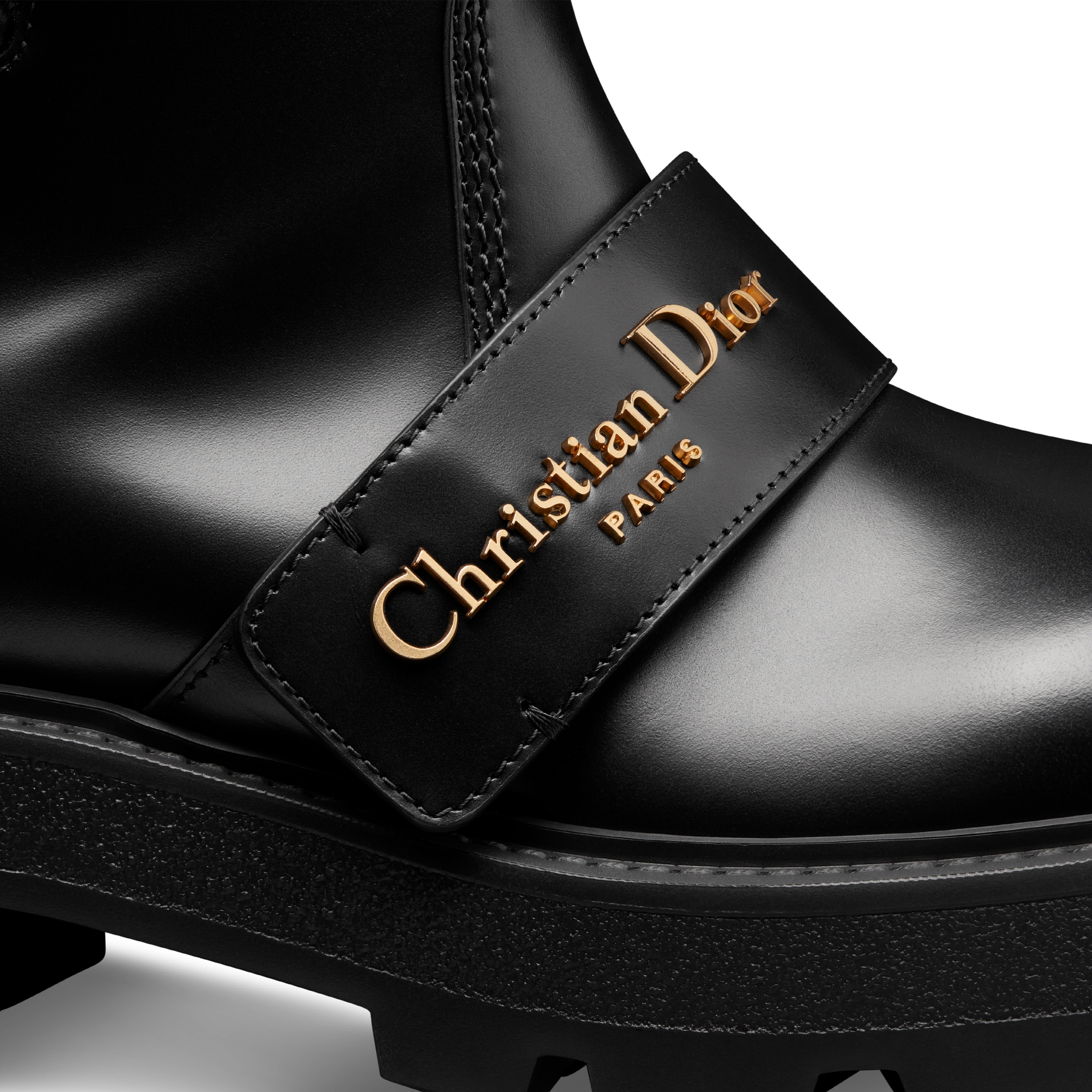 D-Quest 及踝靴 黑色牛皮革 E09