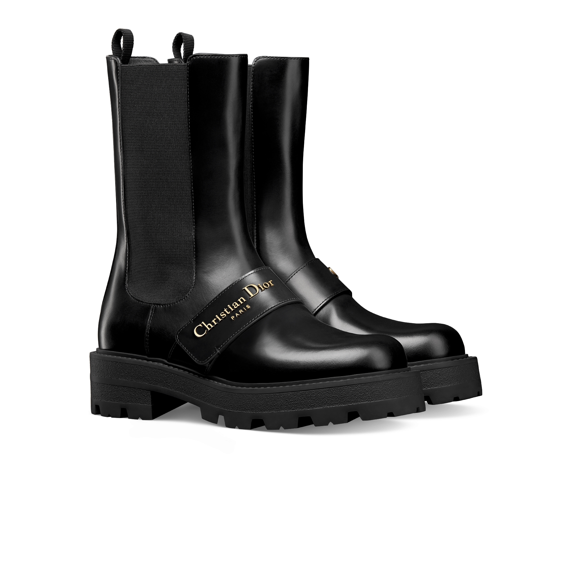 D-Quest 及踝靴 黑色牛皮革 E03