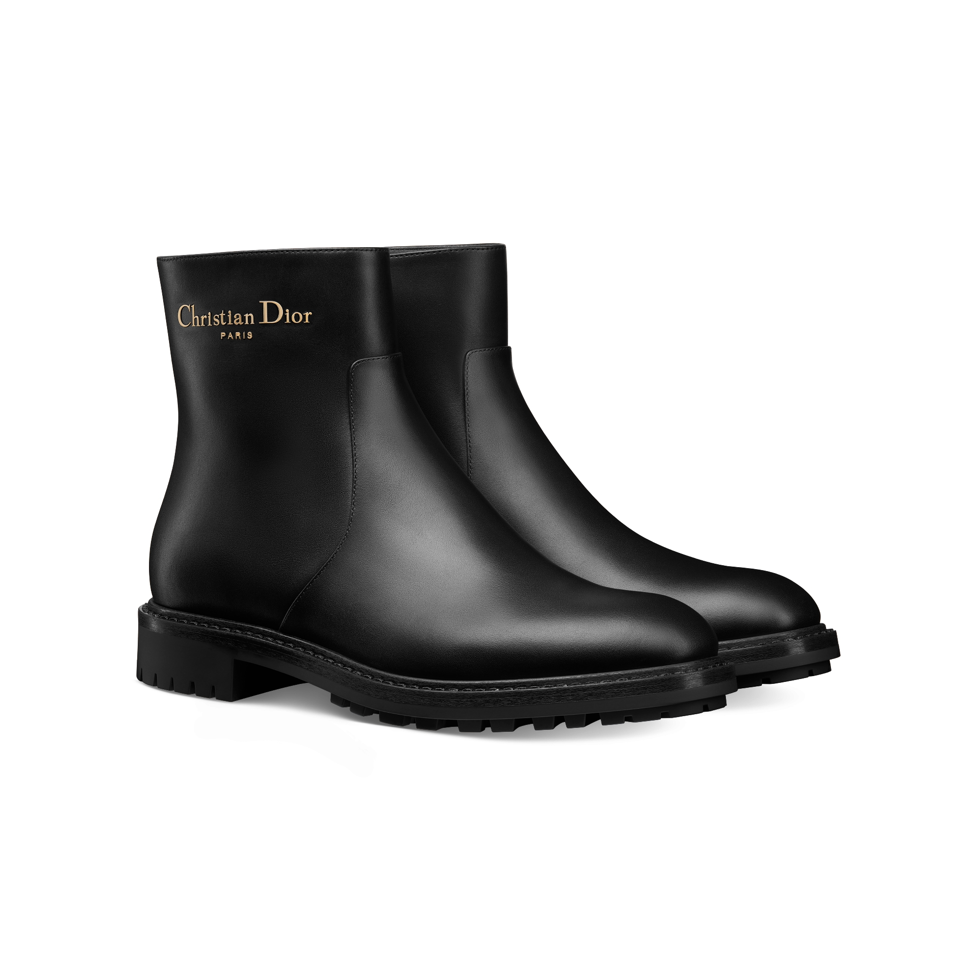 D-Town 及踝靴 黑色磨砂牛皮革 E03