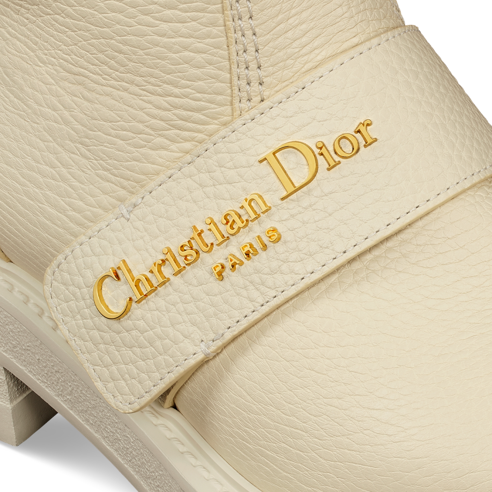 DiorAlps D-Quest 及踝靴 米白色粒面牛皮革和羊皮革皮毛一体效果面料 E09