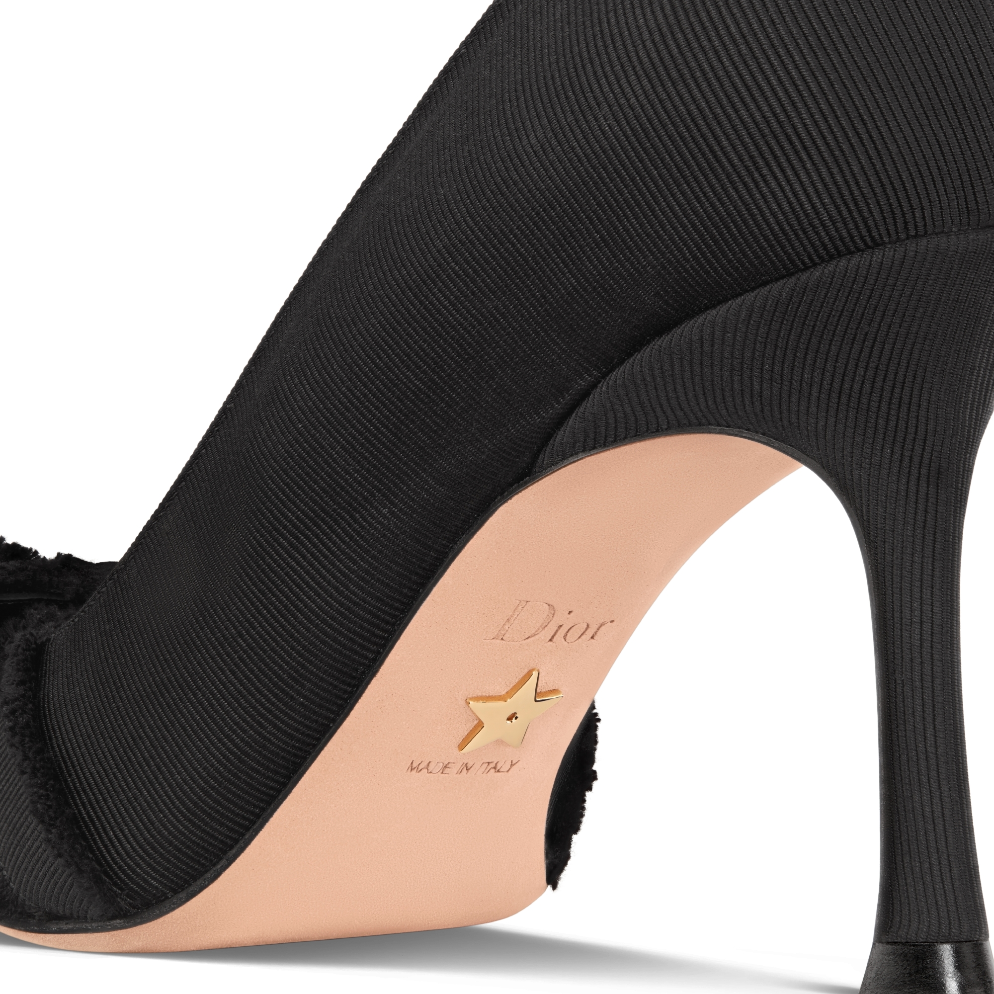 Adiorable 高跟鞋 黑色流苏罗缎 E09