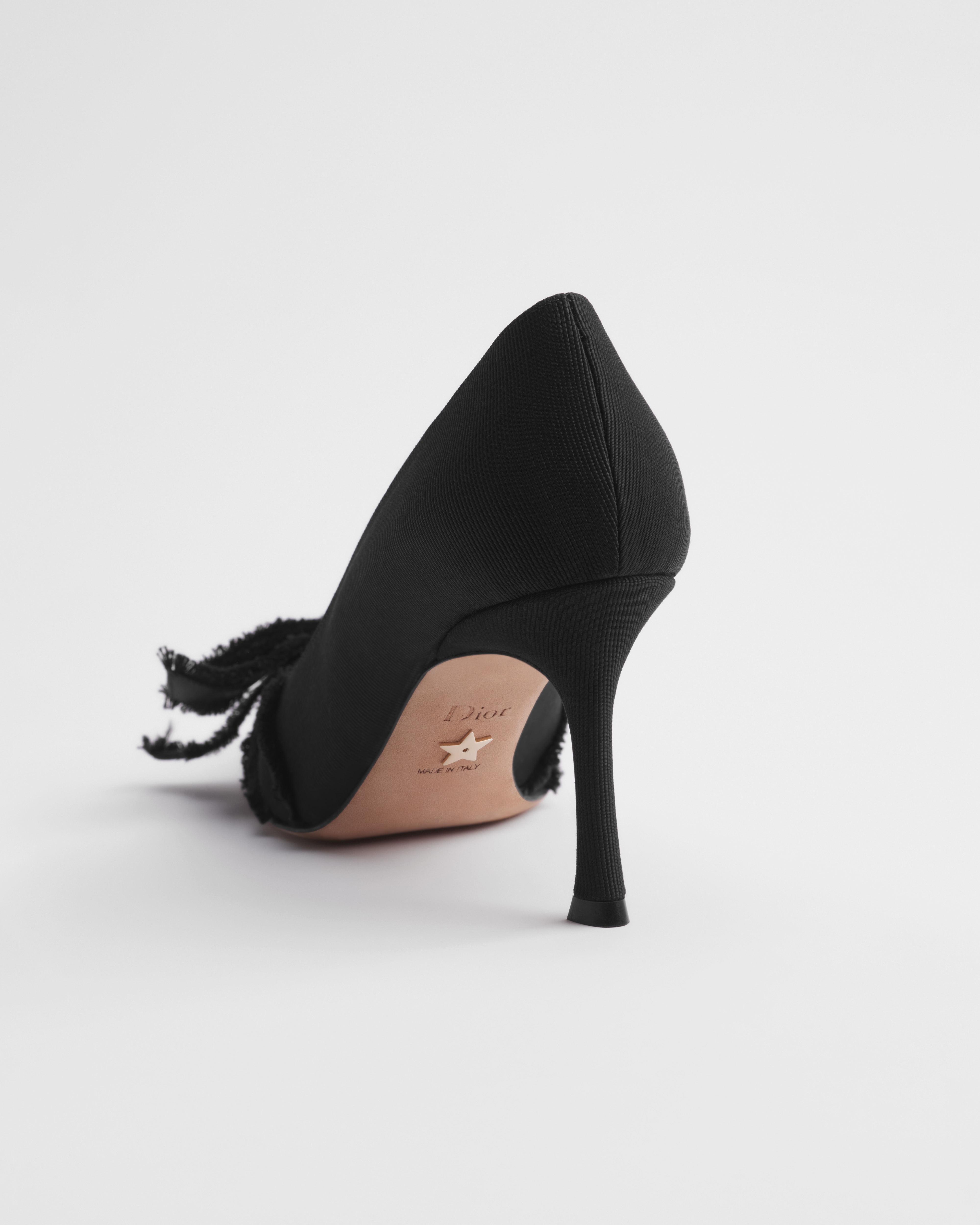 Adiorable 高跟鞋 黑色流苏罗缎 E05