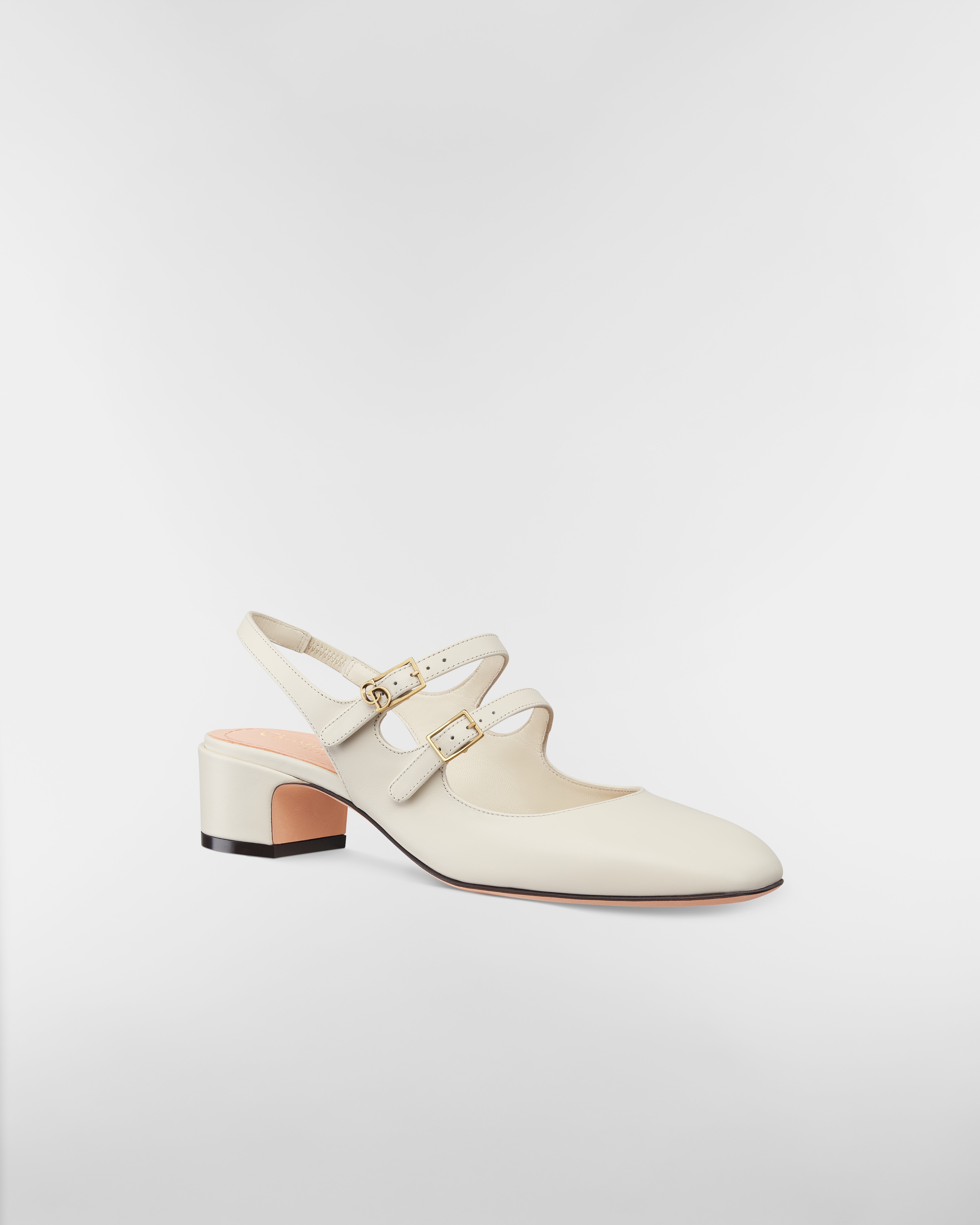 Dior Chérie 露跟高跟鞋 白色柔软牛皮革 E03