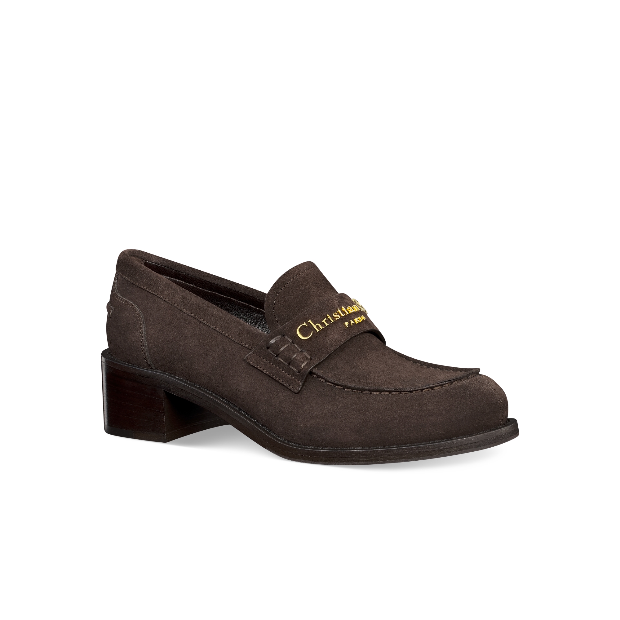 Dior Boy 高跟鞋 深巧克力棕绒面牛皮革 E03