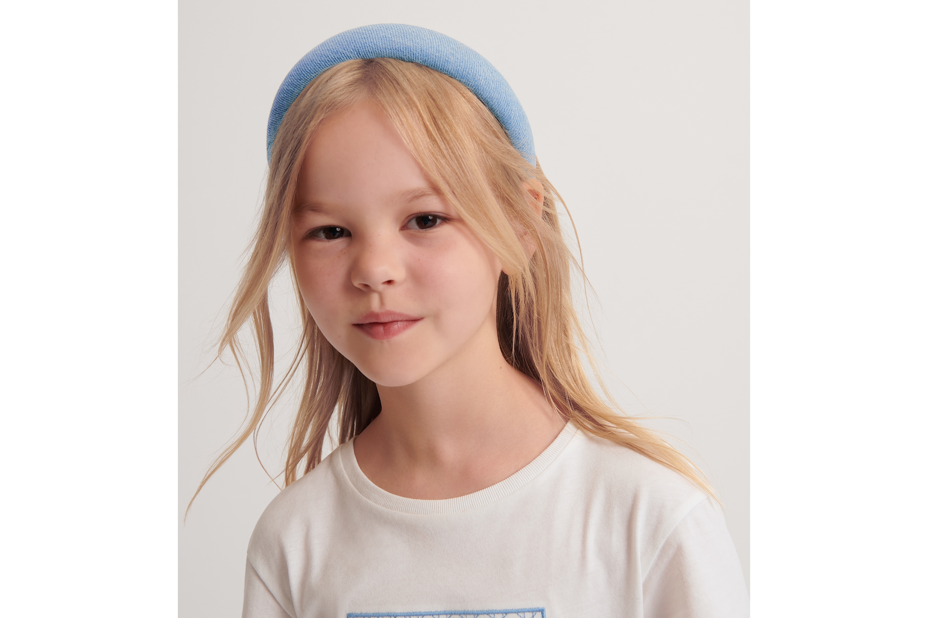 look_image_alt_prefix 儿童发带 蓝色棉质牛仔布 E26