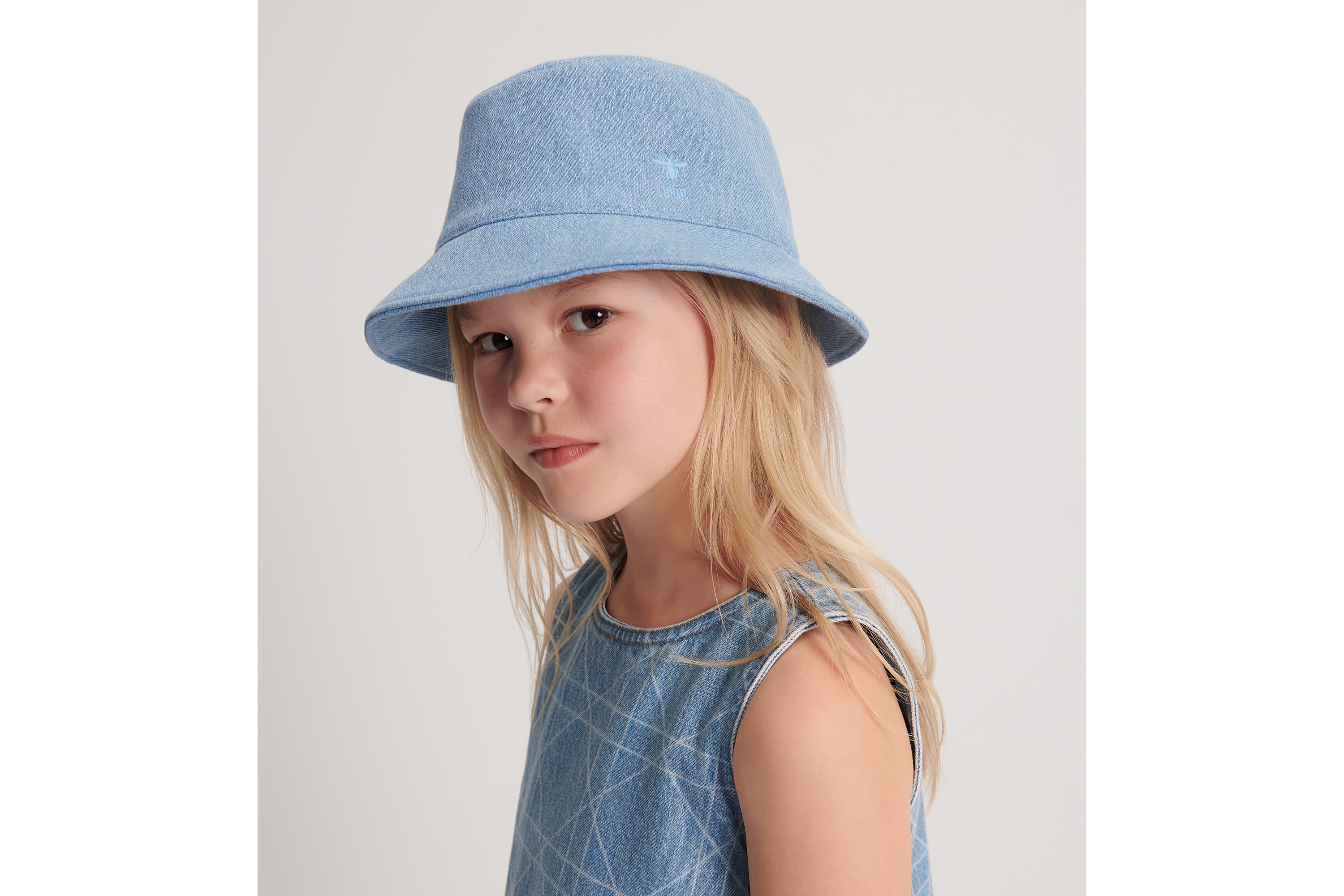 look_image_alt_prefix 儿童桶帽 蓝色棉质牛仔布 E26
