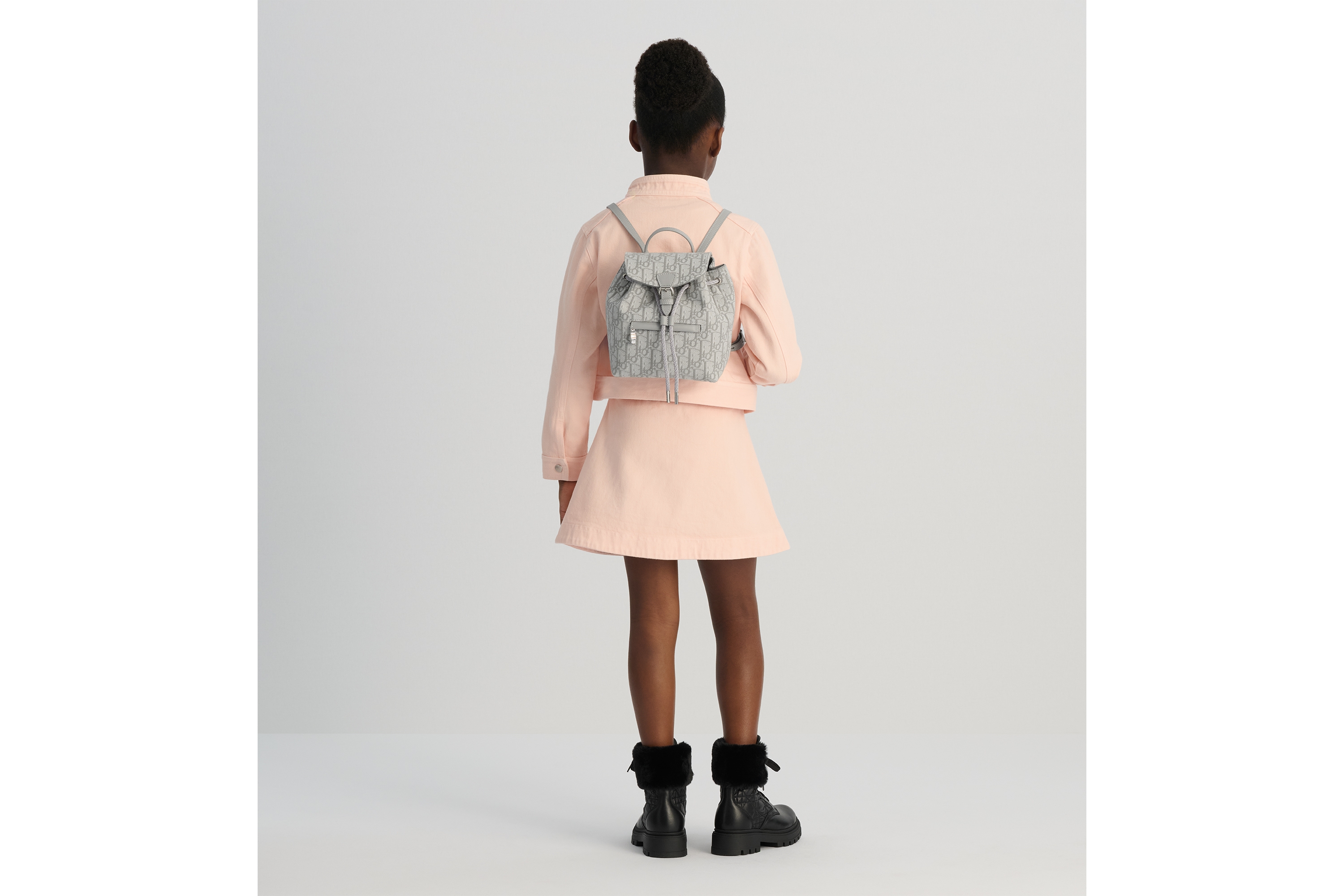 look_image_alt_prefix 儿童双肩背包 灰色 Oblique 印花面料 E21