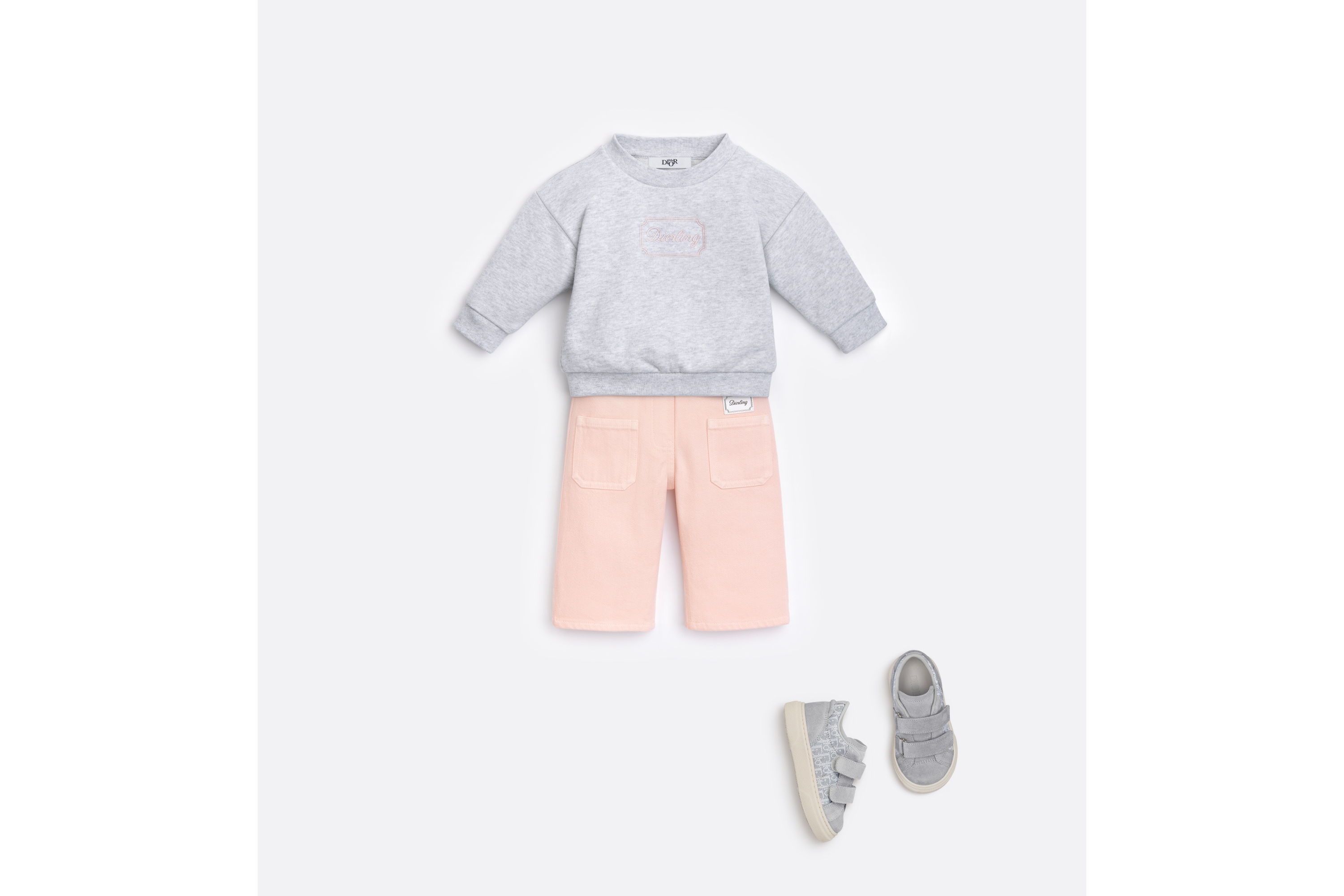 look_image_alt_prefix 婴幼儿长裤 淡粉色石洗效果棉质华达呢 E08