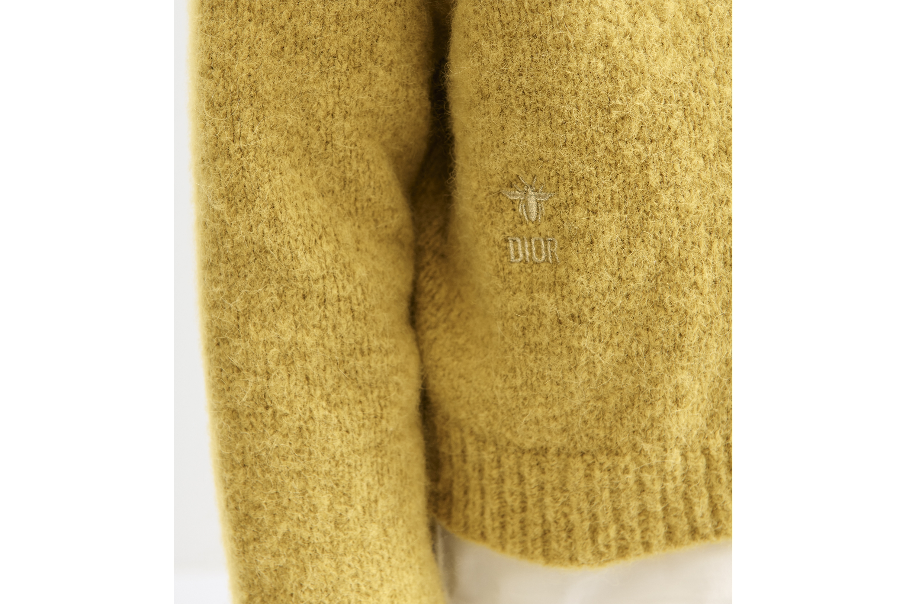 儿童开衫 黄赭色羊驼毛混纺针织面料 E03