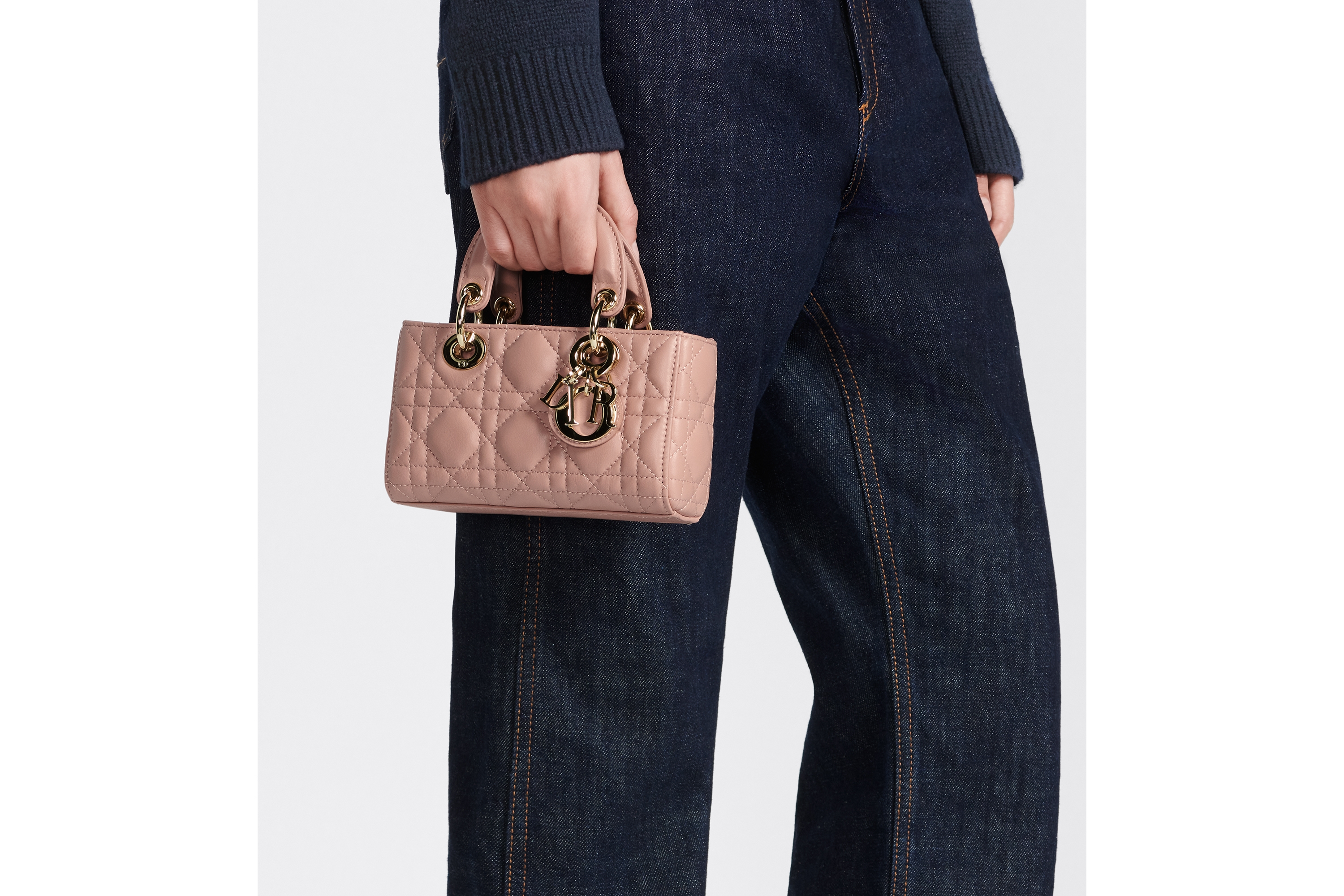 look_image_alt_prefix Lady D-Joy 超迷你手袋 玫瑰粉色羊皮革藤格纹 E14