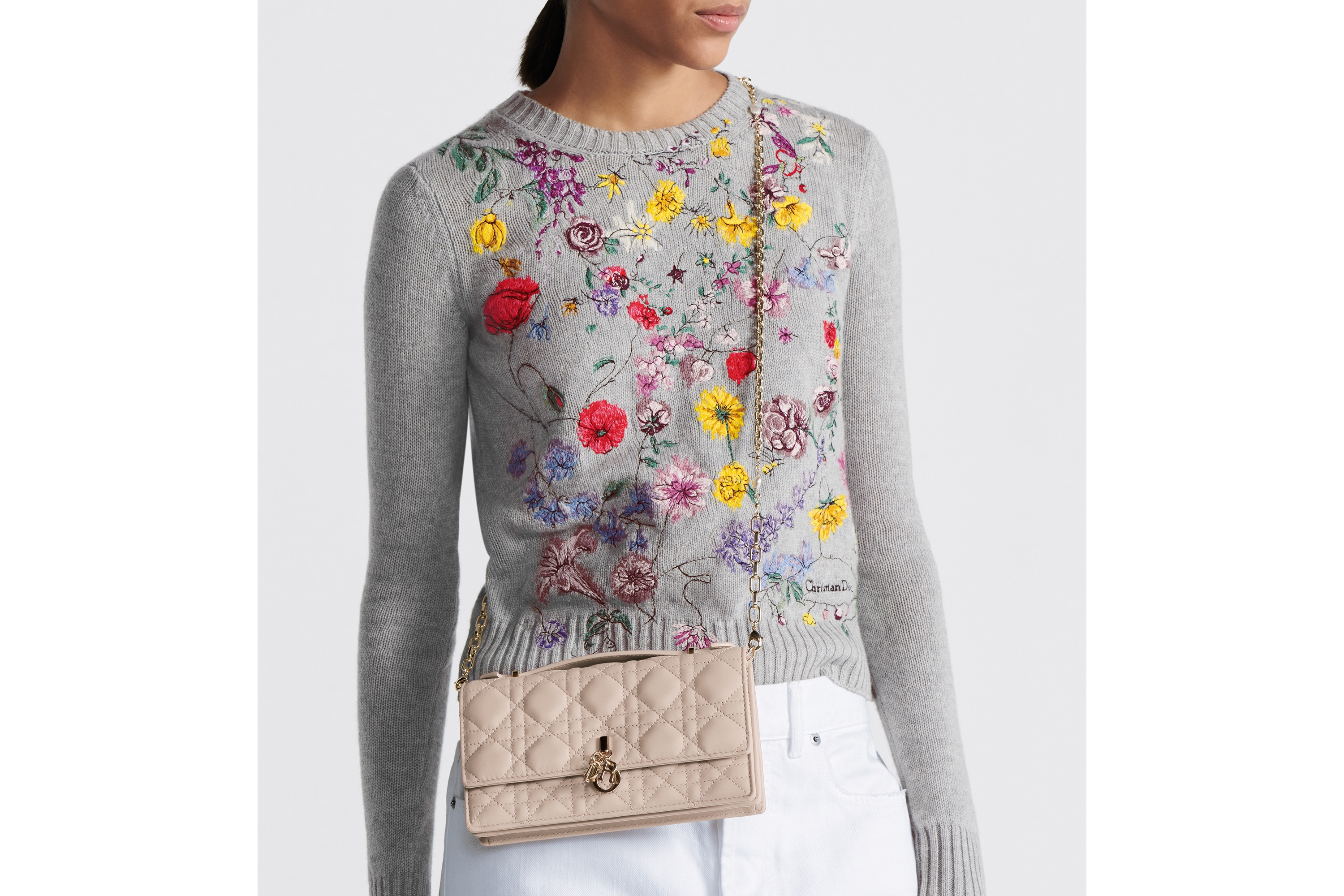 look_image_alt_prefix My Dior 迷你链条手袋 胭脂米色羊皮革藤格纹 E04