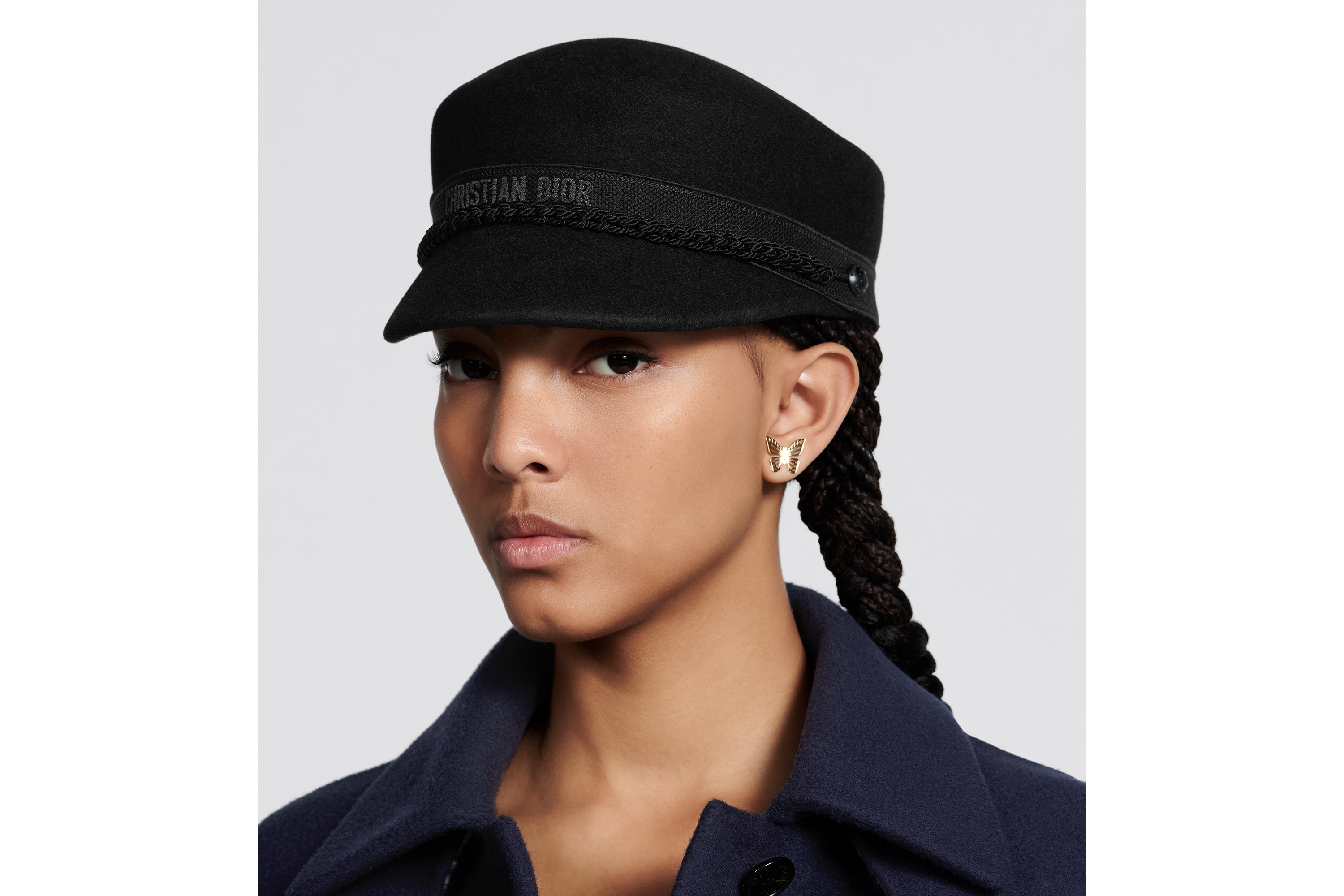 Dior Travel 帽子黑色毛毡面料| DIOR