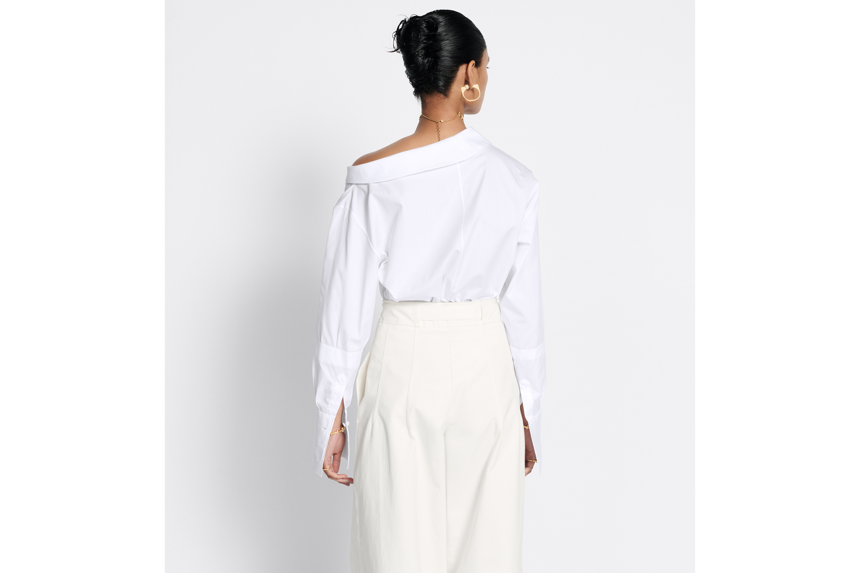 look_image_alt_prefix 不对称衬衫 白色棉府绸 E06