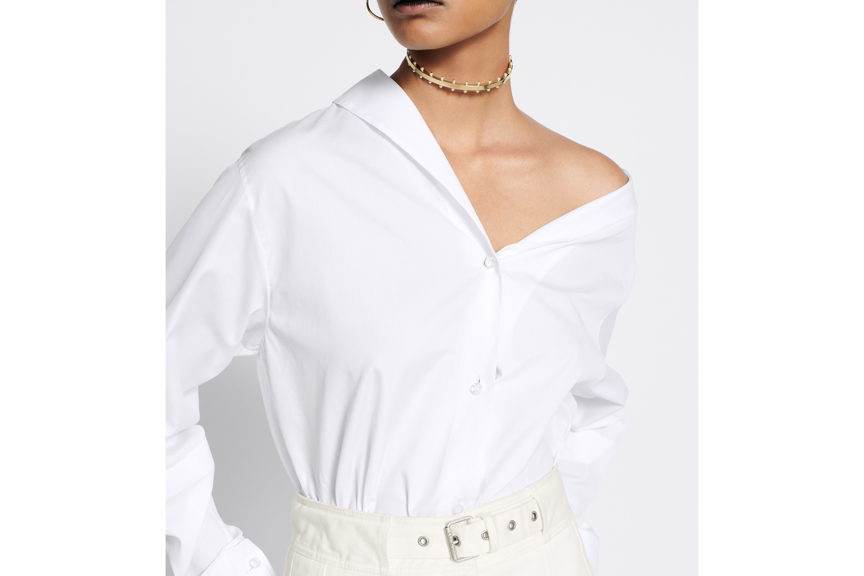 look_image_alt_prefix 不对称衬衫 白色棉府绸 E12