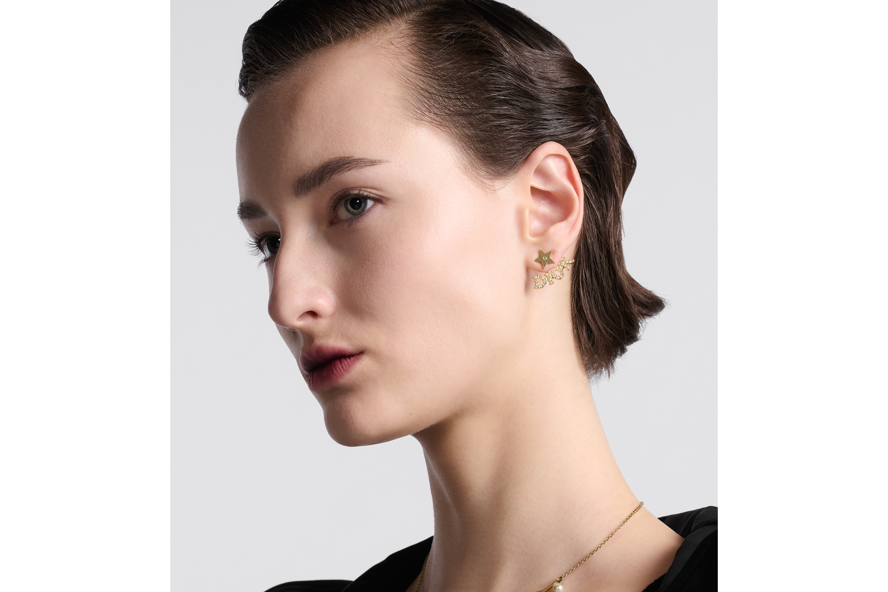 look_image_alt_prefix Dio(r)evolution 耳环 金色饰面金属和银色调仿水晶装饰 E08