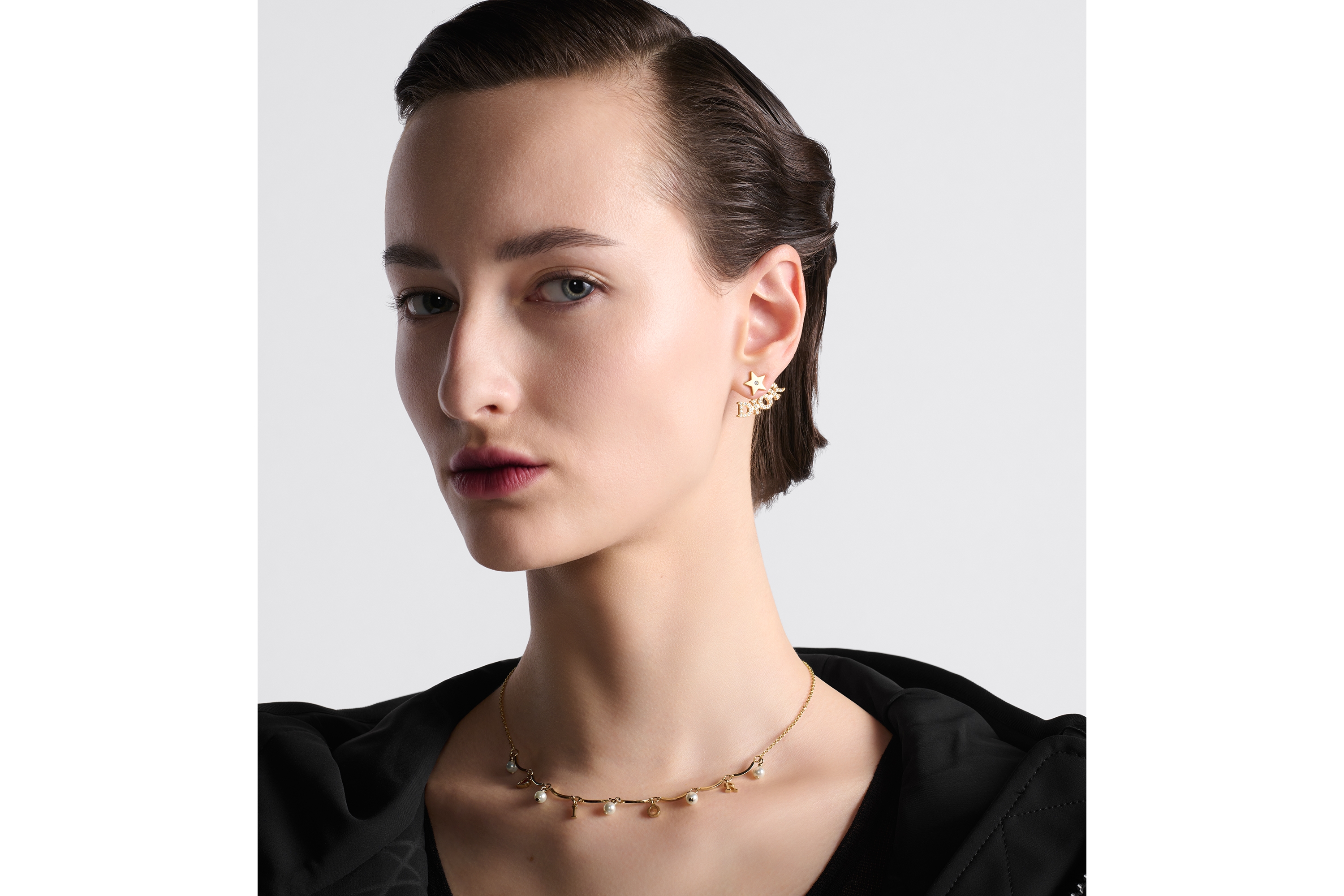 look_image_alt_prefix Dio(r)evolution 耳环 金色饰面金属和银色调仿水晶装饰 E12