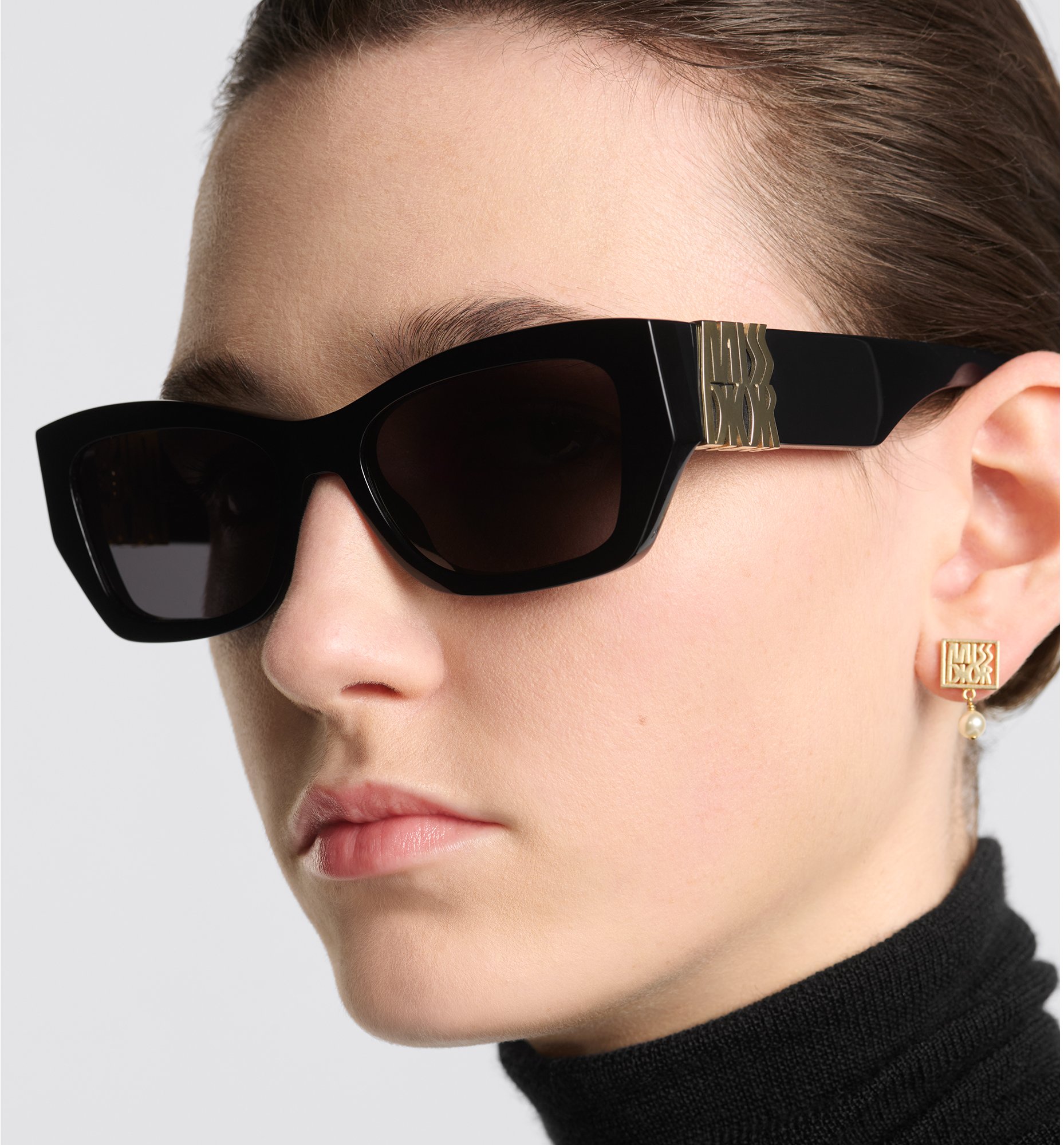 MissDior S1F 太阳眼镜黑色方形镜框| DIOR
