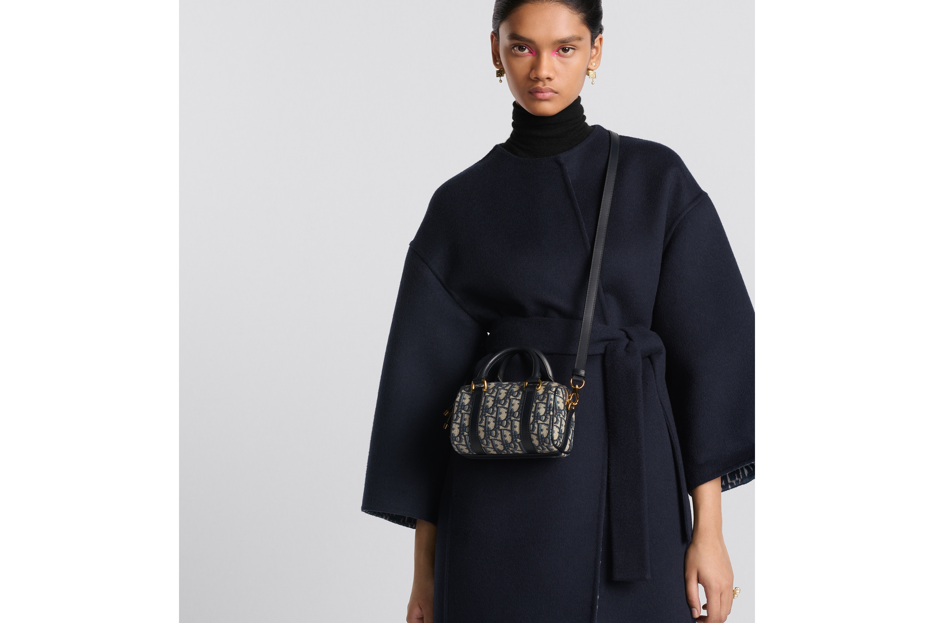 Dior Groove 17 微型手袋 蓝色 Oblique 印花面料 E04