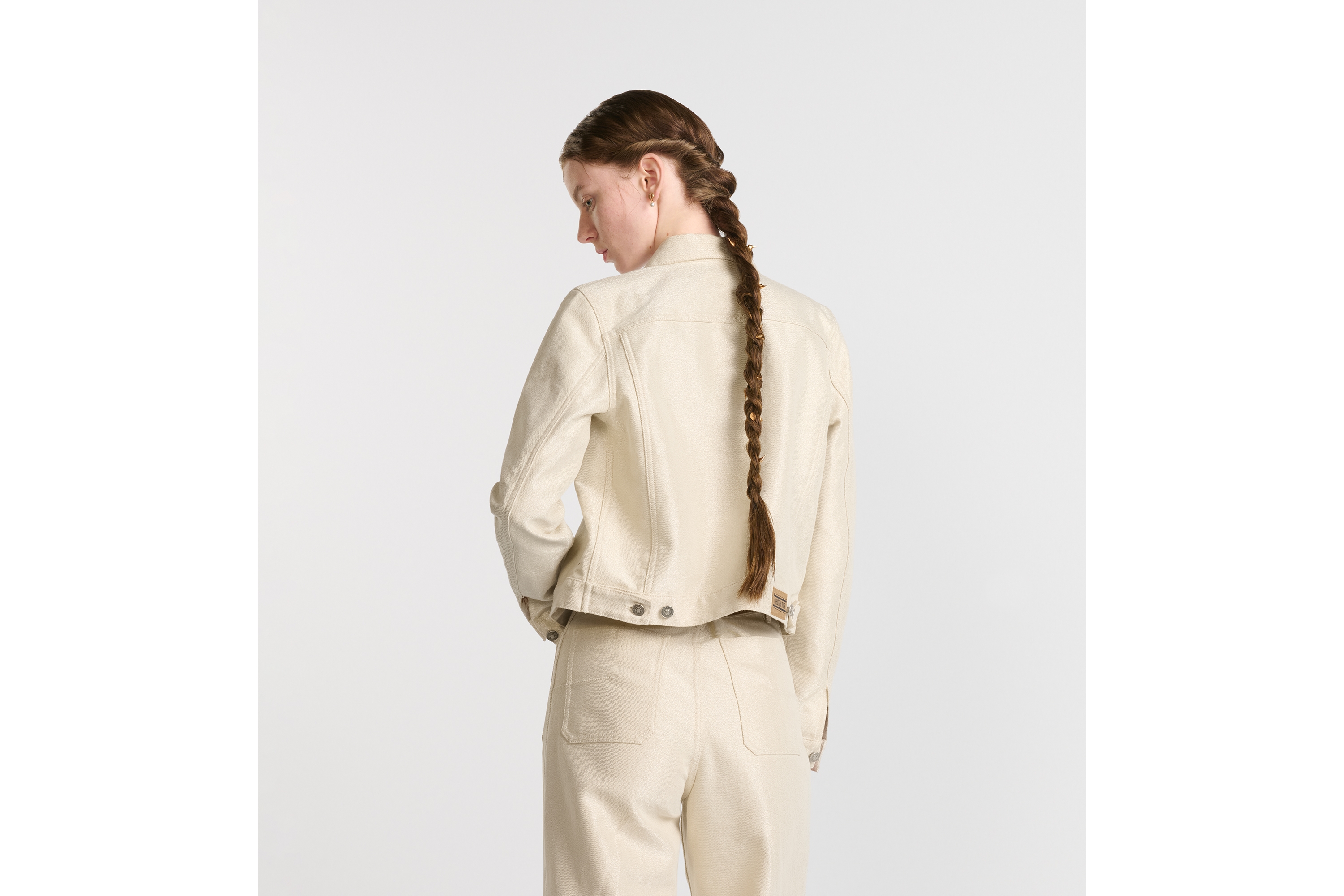 Dior Or 夹克 金色调棉质混纺牛仔面料 E06