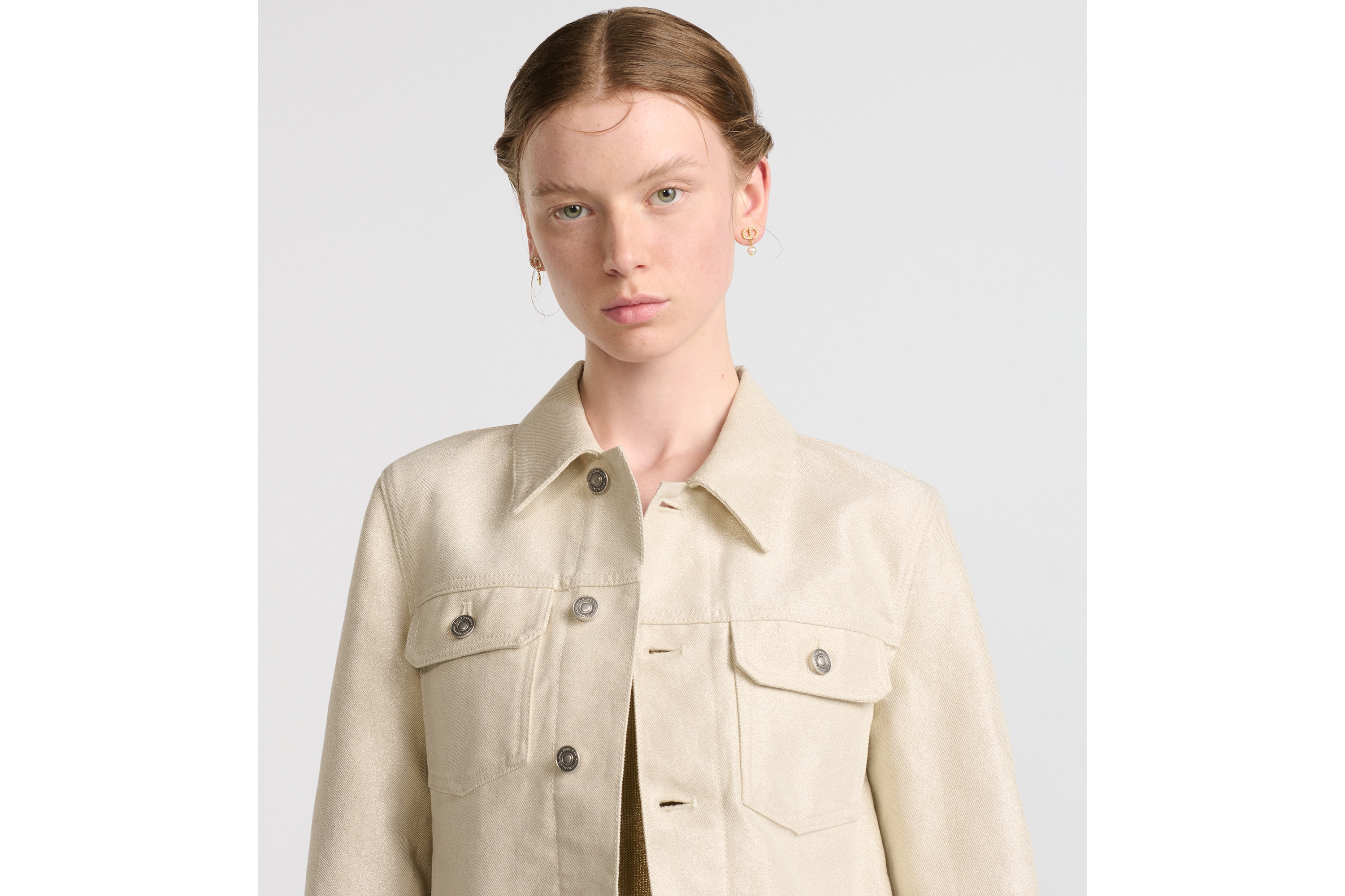 Dior Or 夹克 金色调棉质混纺牛仔面料 E12