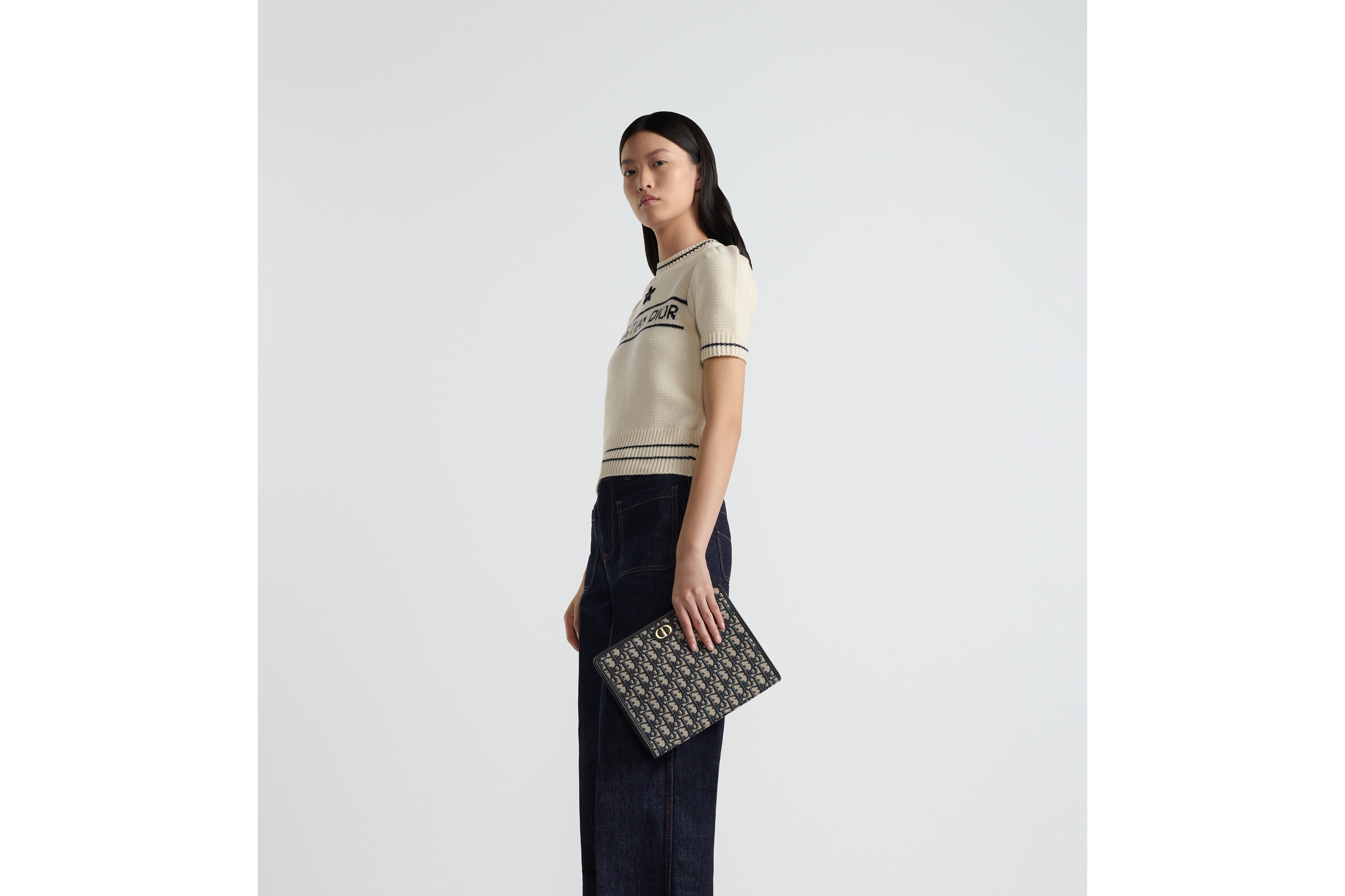 look_image_alt_prefix 30 Montaigne Dea 手拿包 蓝色 Oblique 印花面料 E05